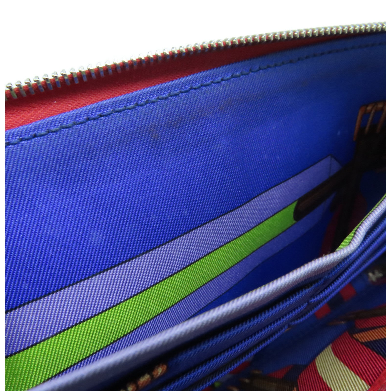 HERMES Epsom皮革Azap Long Silkin Wallet银扣长钱包红色Rouge Casaque