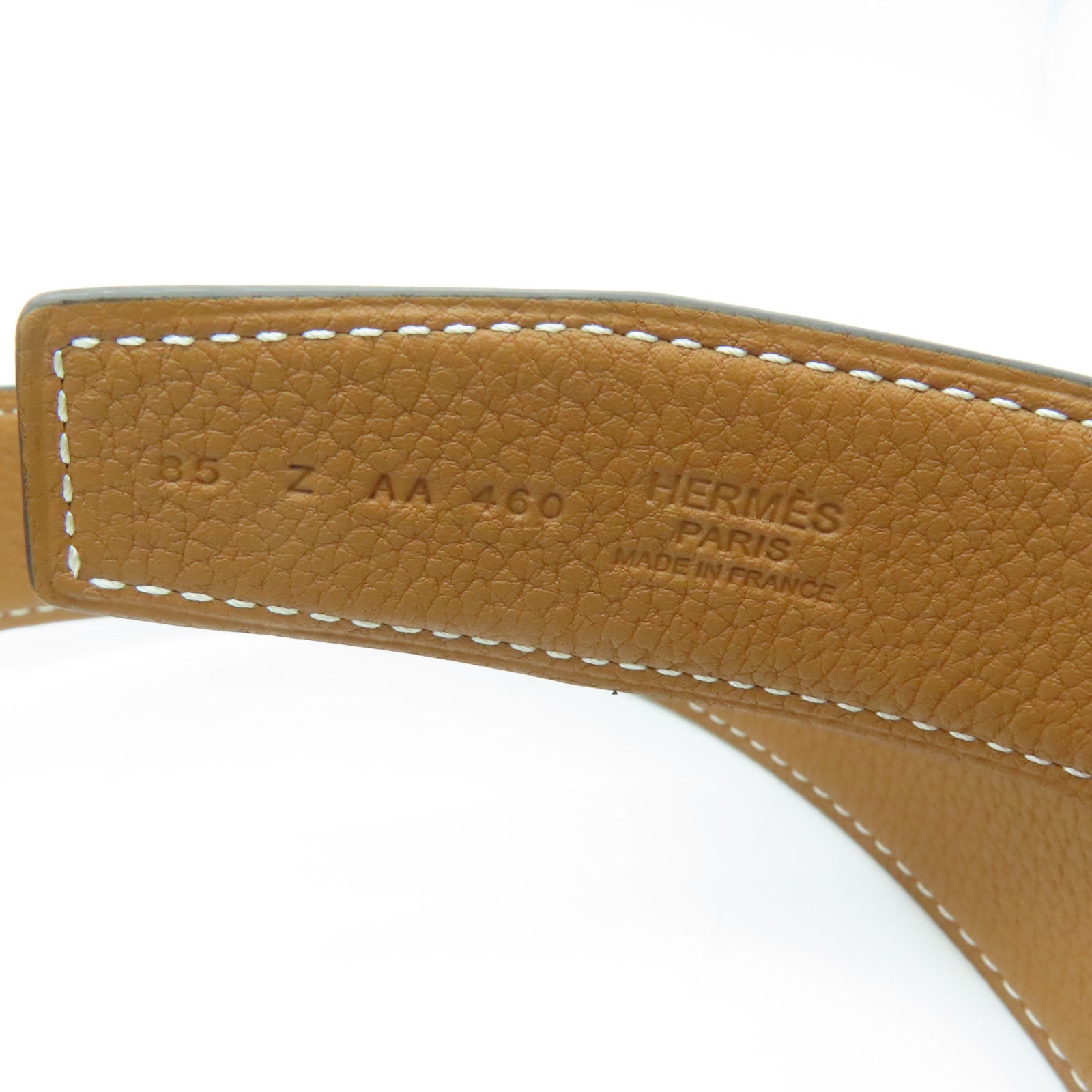 HERMES 【激減優惠】Togo皮革85cm Belt金扣皮帶黑色啡色