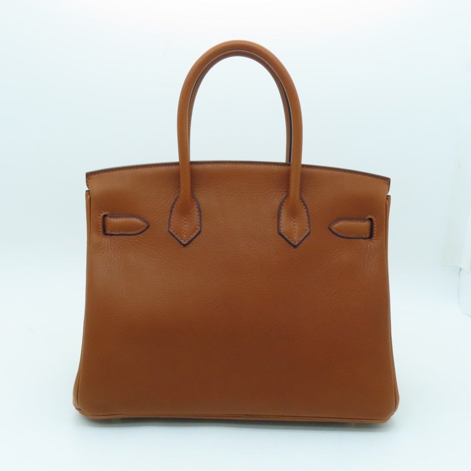 HERMES Vache皮革Birkin 30金扣手挽袋铜色