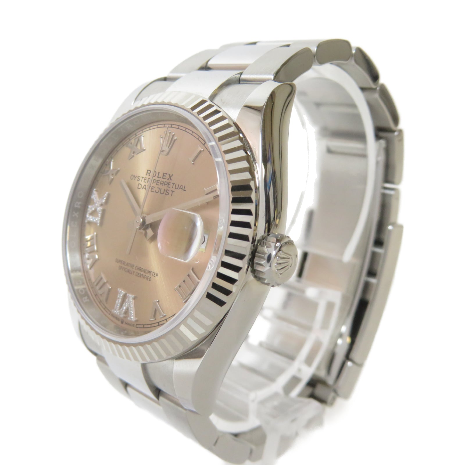 ROLEX Datejust 36不鏽鋼自動機芯手錶粉紅色