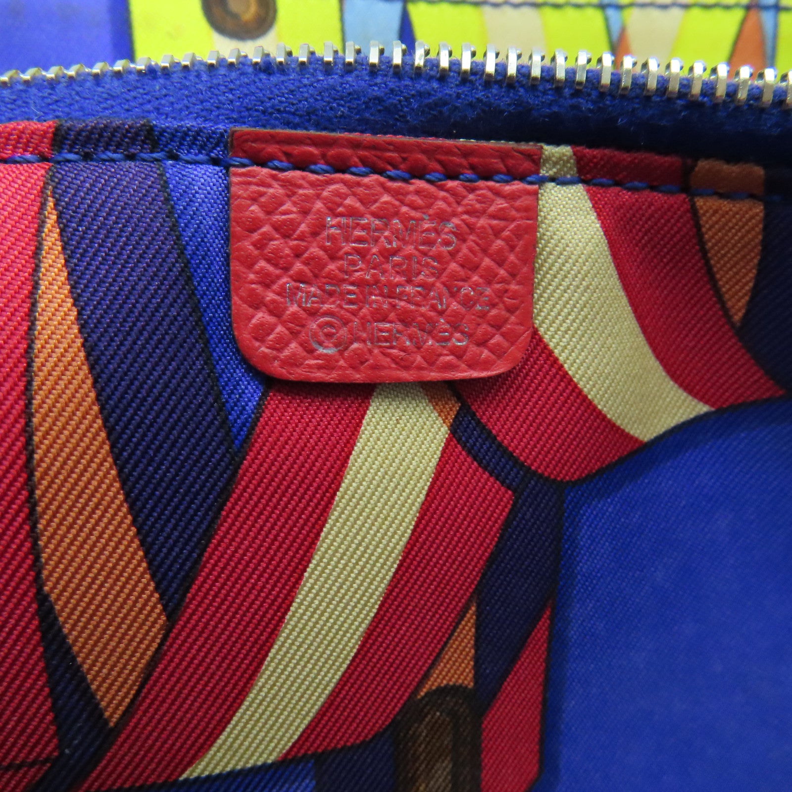 HERMES Epsom皮革Azap Long Silkin Wallet银扣长钱包红色Rouge Casaque