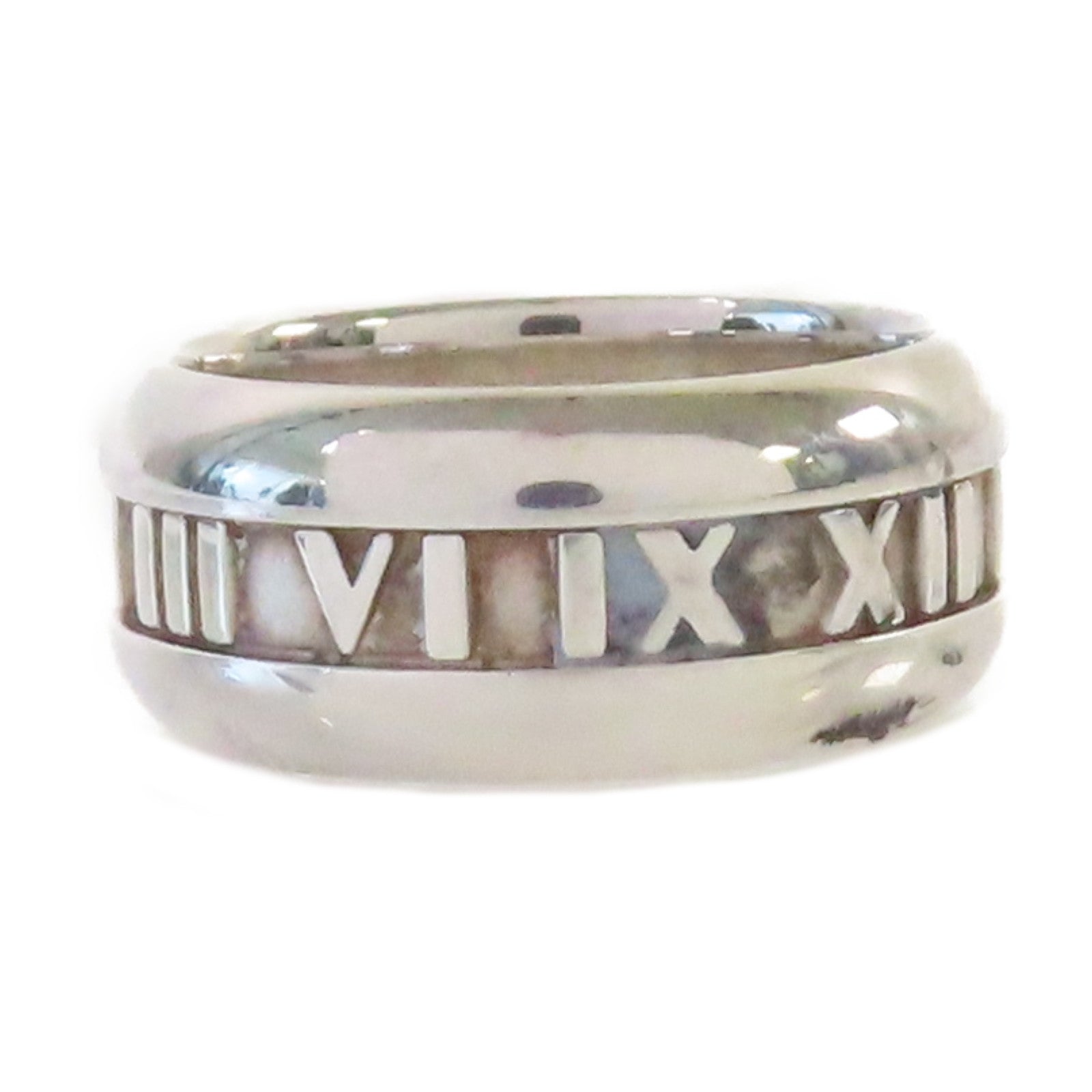 TIFFANY＆CO 925純銀Atlas Band Ring戒指US#8.5