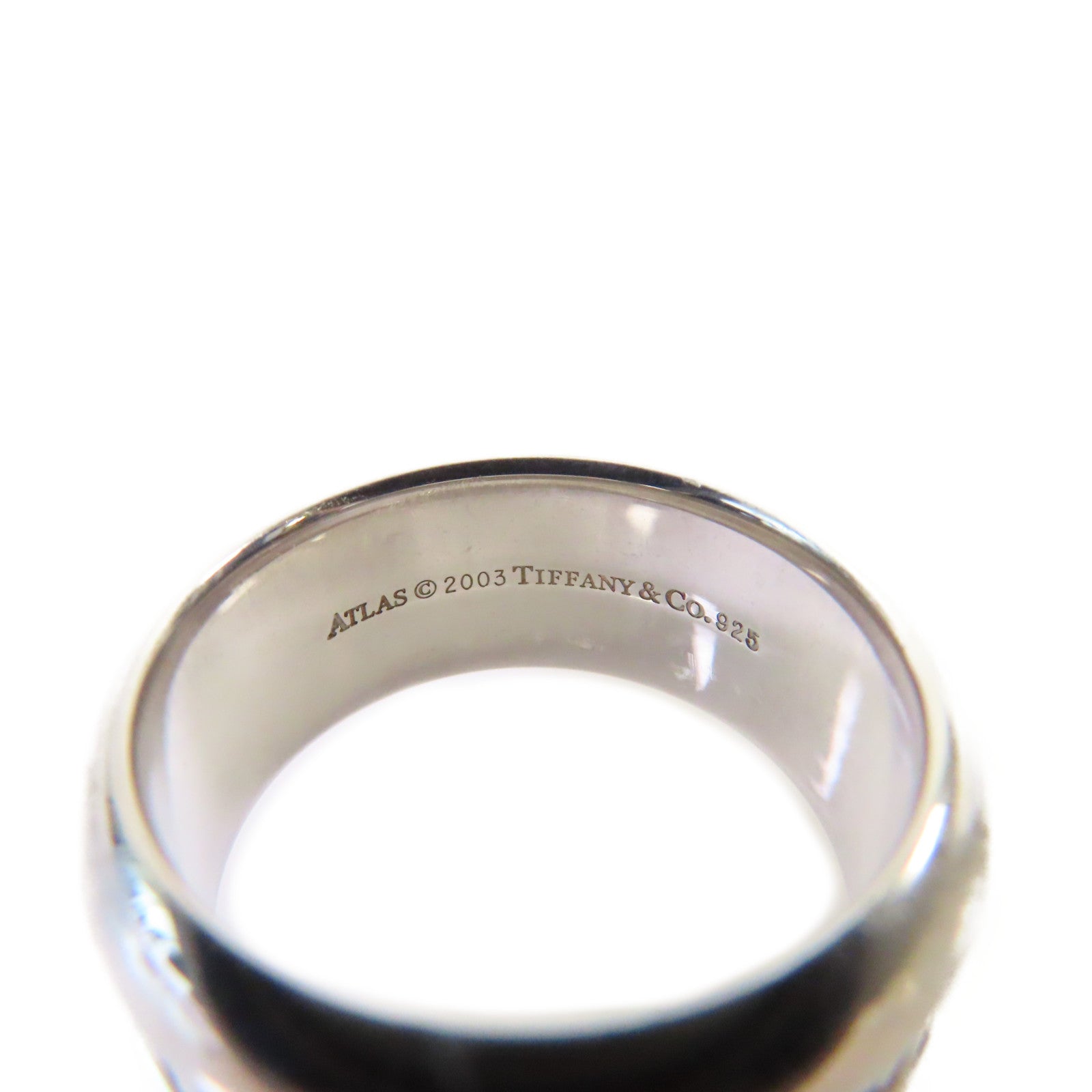 TIFFANY＆CO 925純銀Atlas Band Ring戒指US#8.5