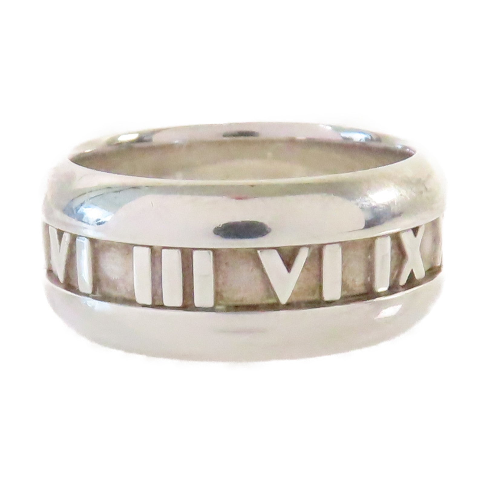 TIFFANY＆CO 925純銀Atlas Band Ring戒指US#8.5