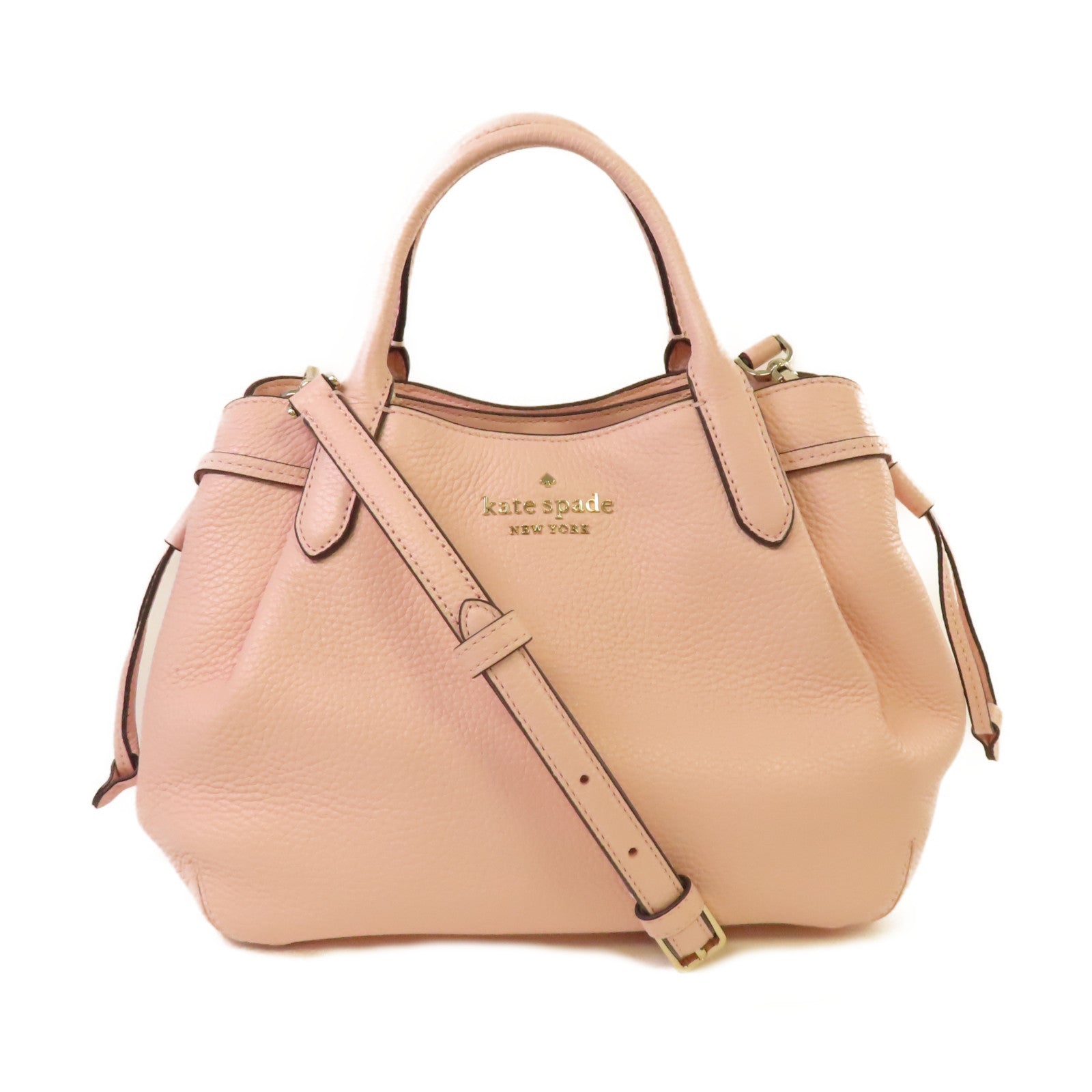 Kate Spade 牛皮皮革2Way Shoulder Bag金扣手挽肩背兩用袋粉紅色