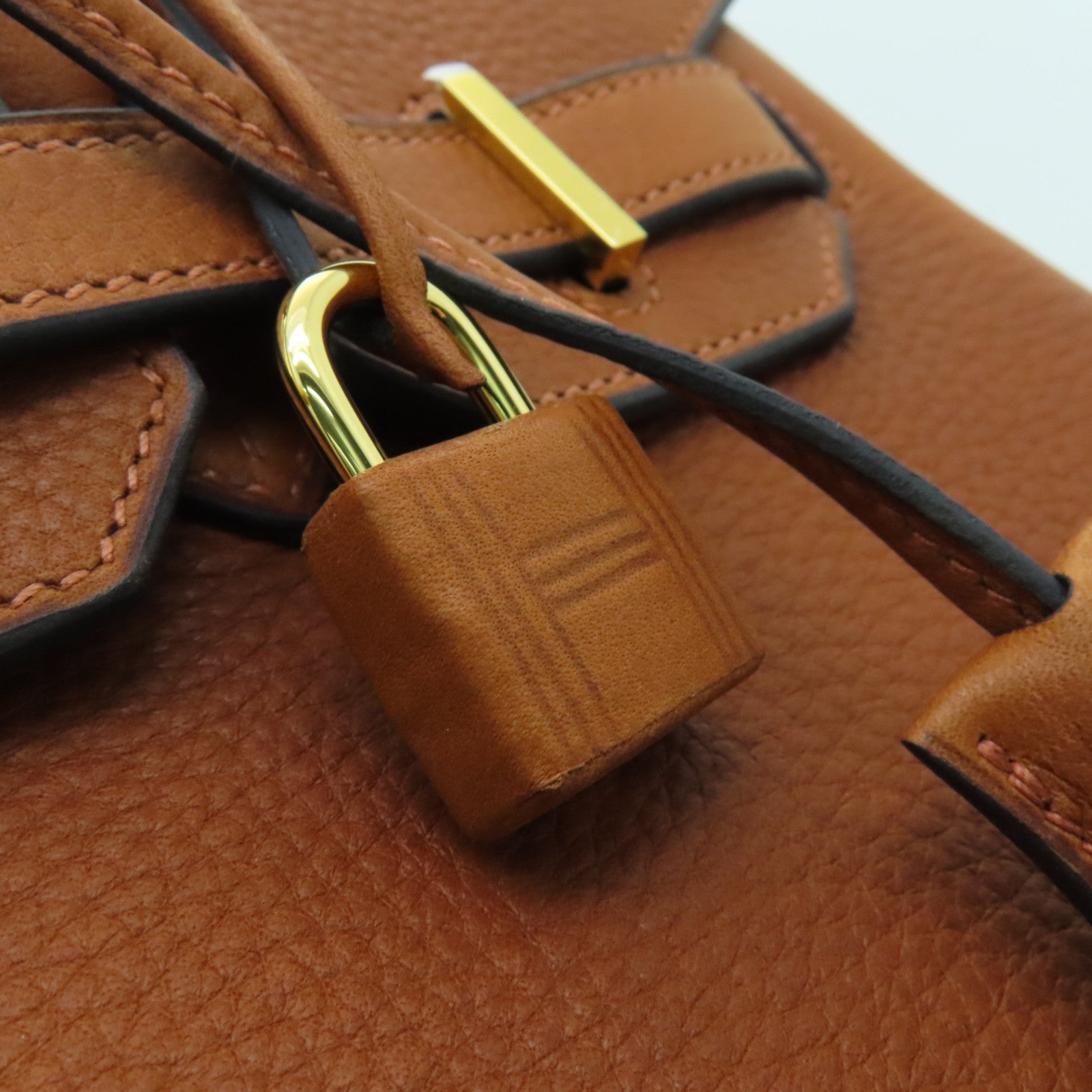 HERMES Vache皮革Birkin 30金扣手挽袋铜色