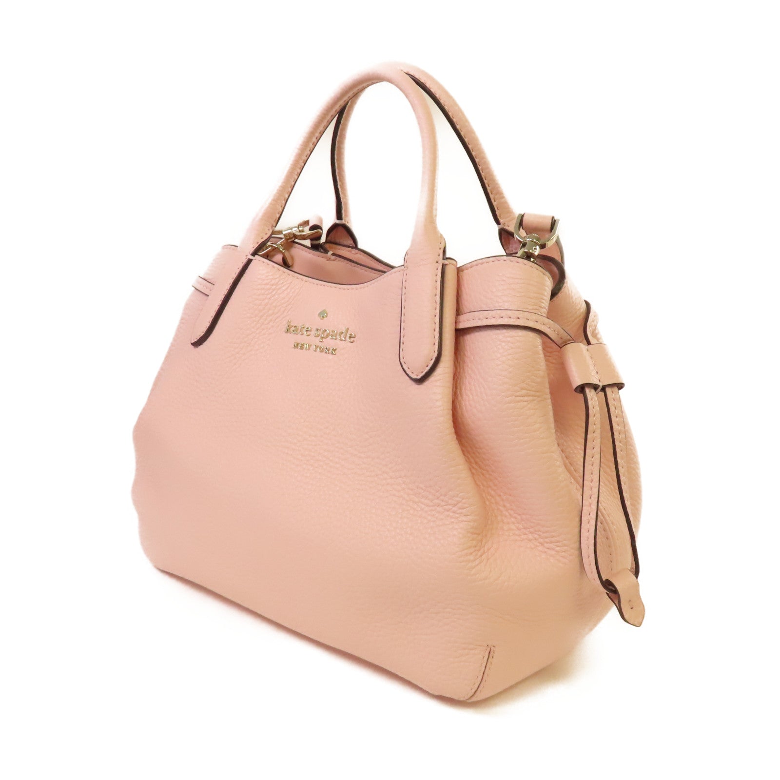 Kate Spade 牛皮皮革2Way Shoulder Bag金扣手挽肩背兩用袋粉紅色