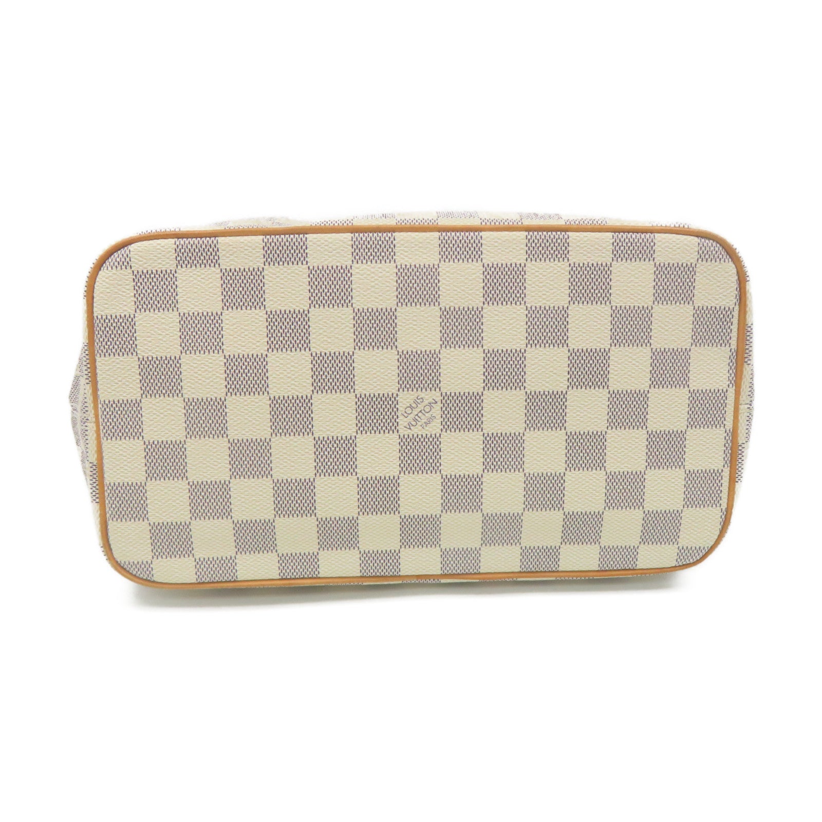 LOUIS VUITTON Damier Azur Saleya PM Hand Bag off-white