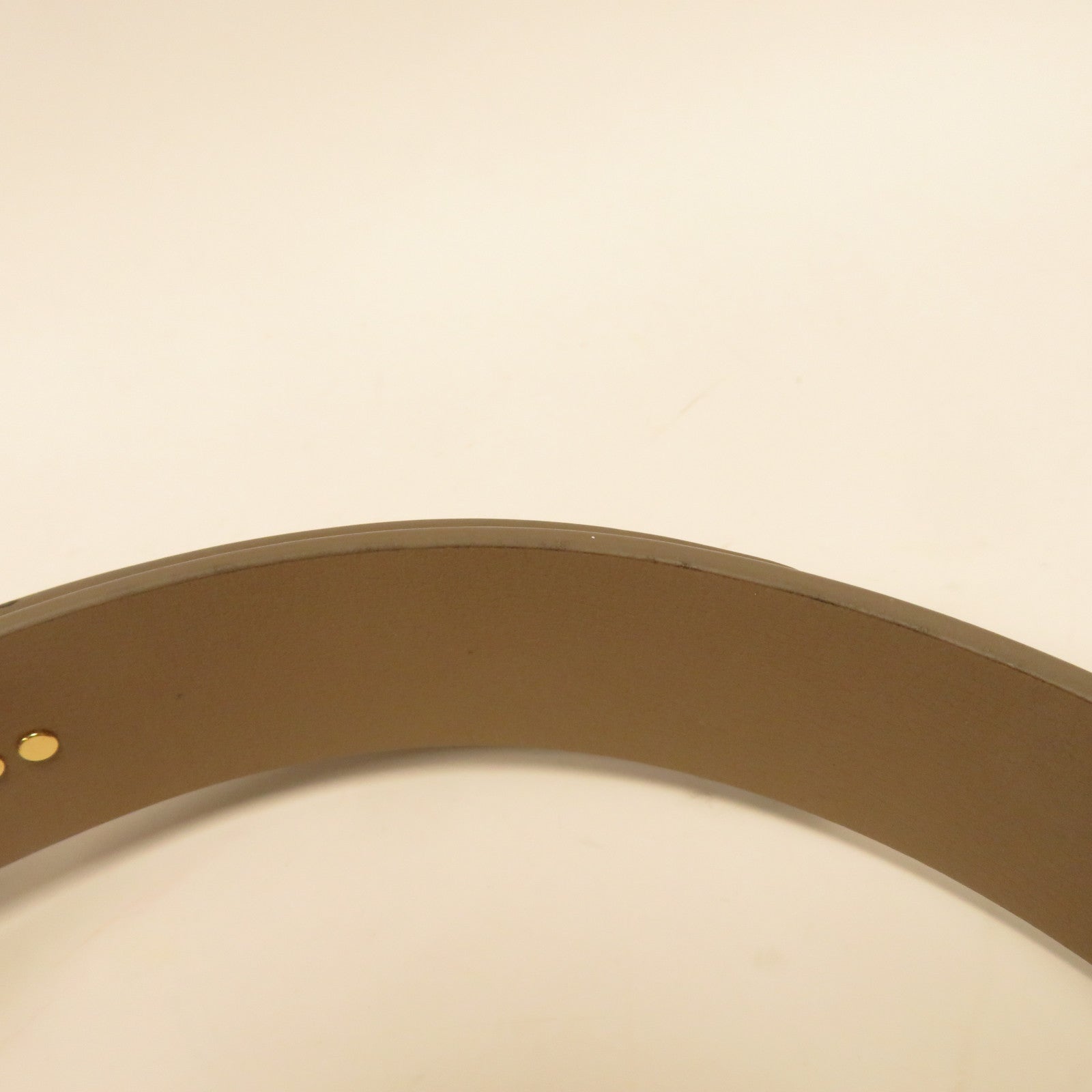 LOUIS VUITTON 牛皮皮革Ladies Belt金扣皮帶米色