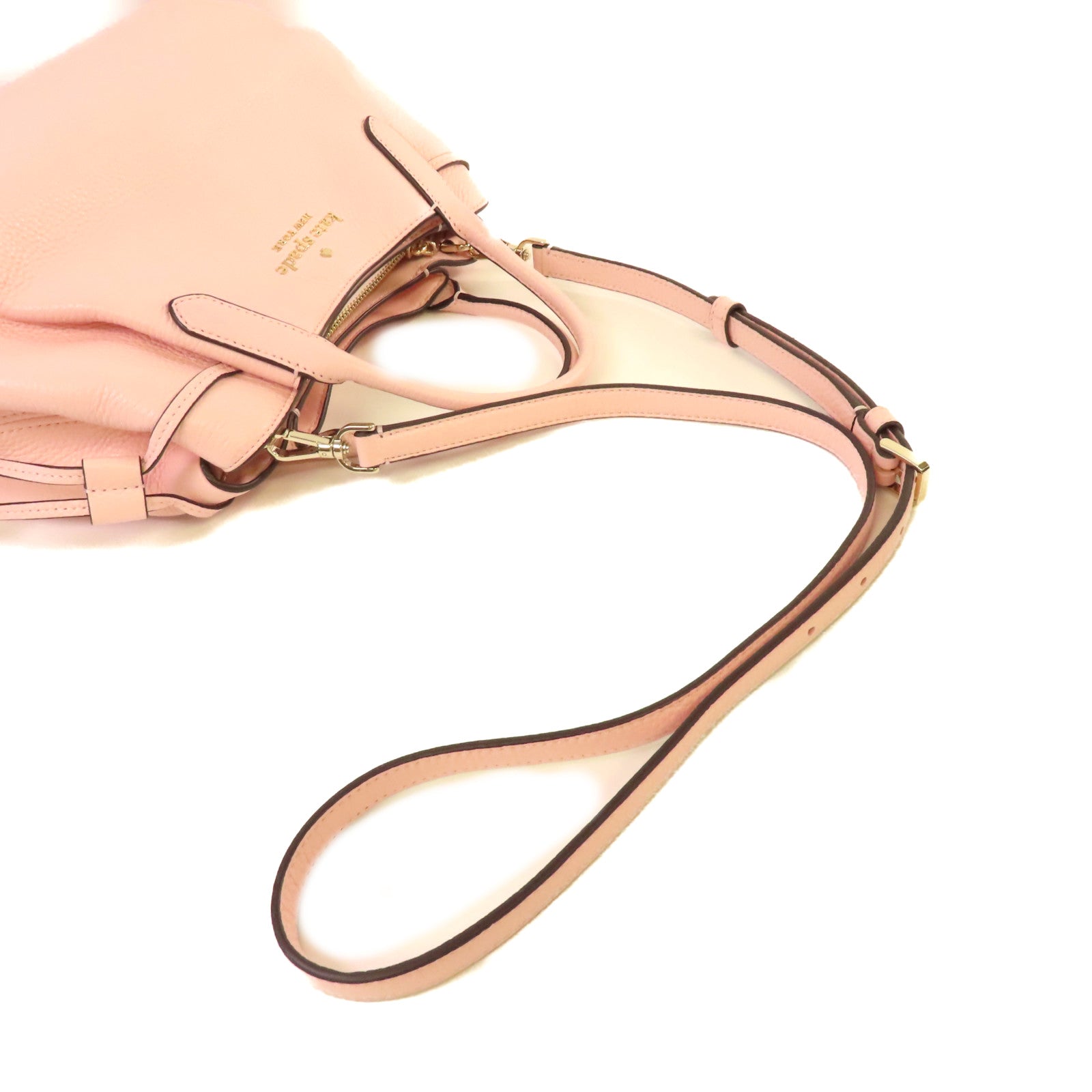 Kate Spade 牛皮皮革2Way Shoulder Bag金扣手挽肩背兩用袋粉紅色