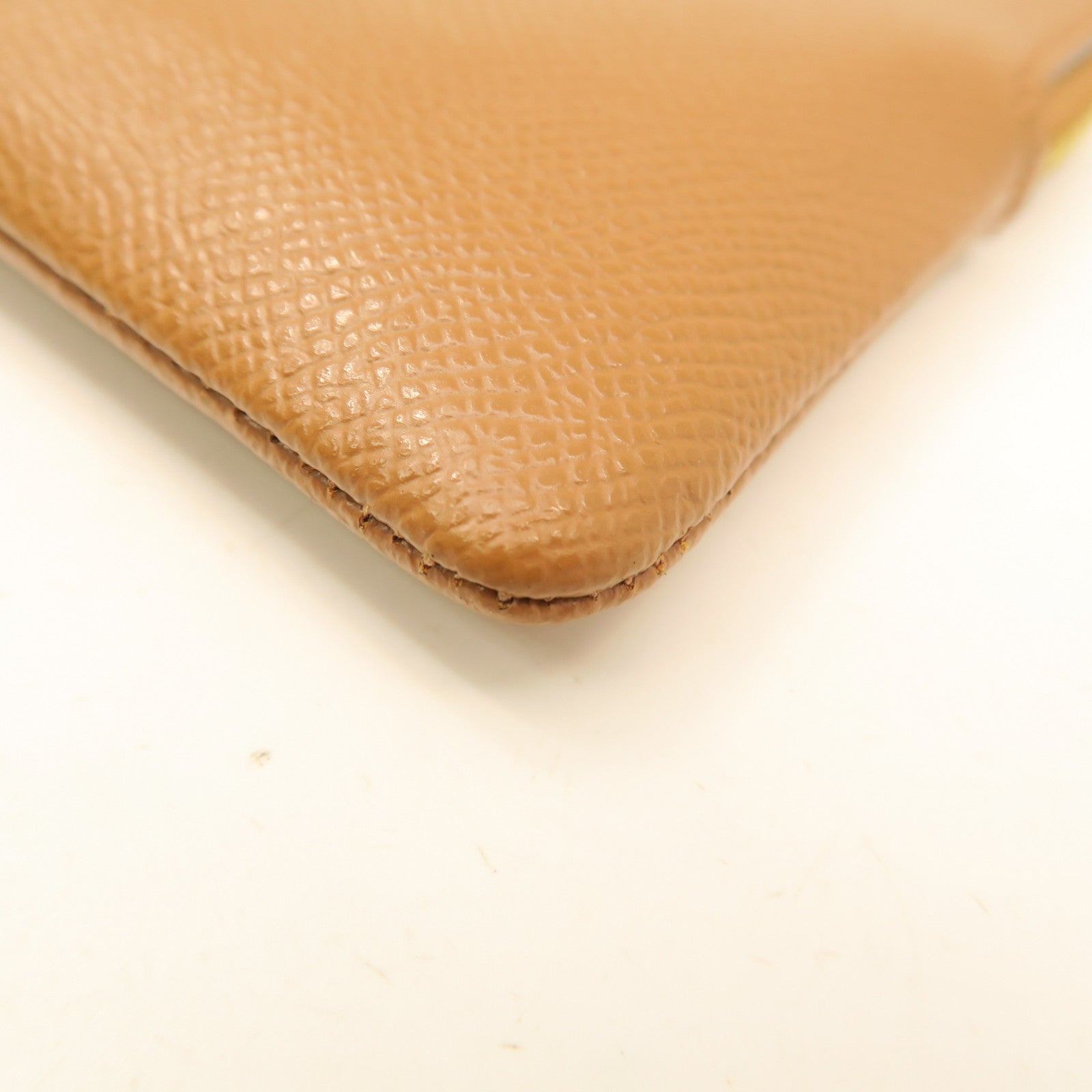 COACH Cowhide Leather Pouch Clutch Brown