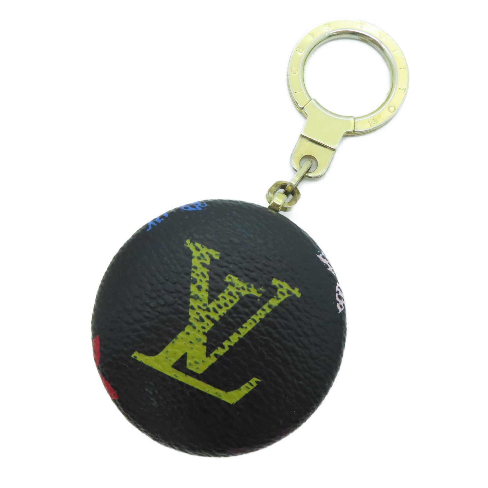LOUIS VUITTON Monogram Multicolore Key Holder Keychain / Ornament Black / Color