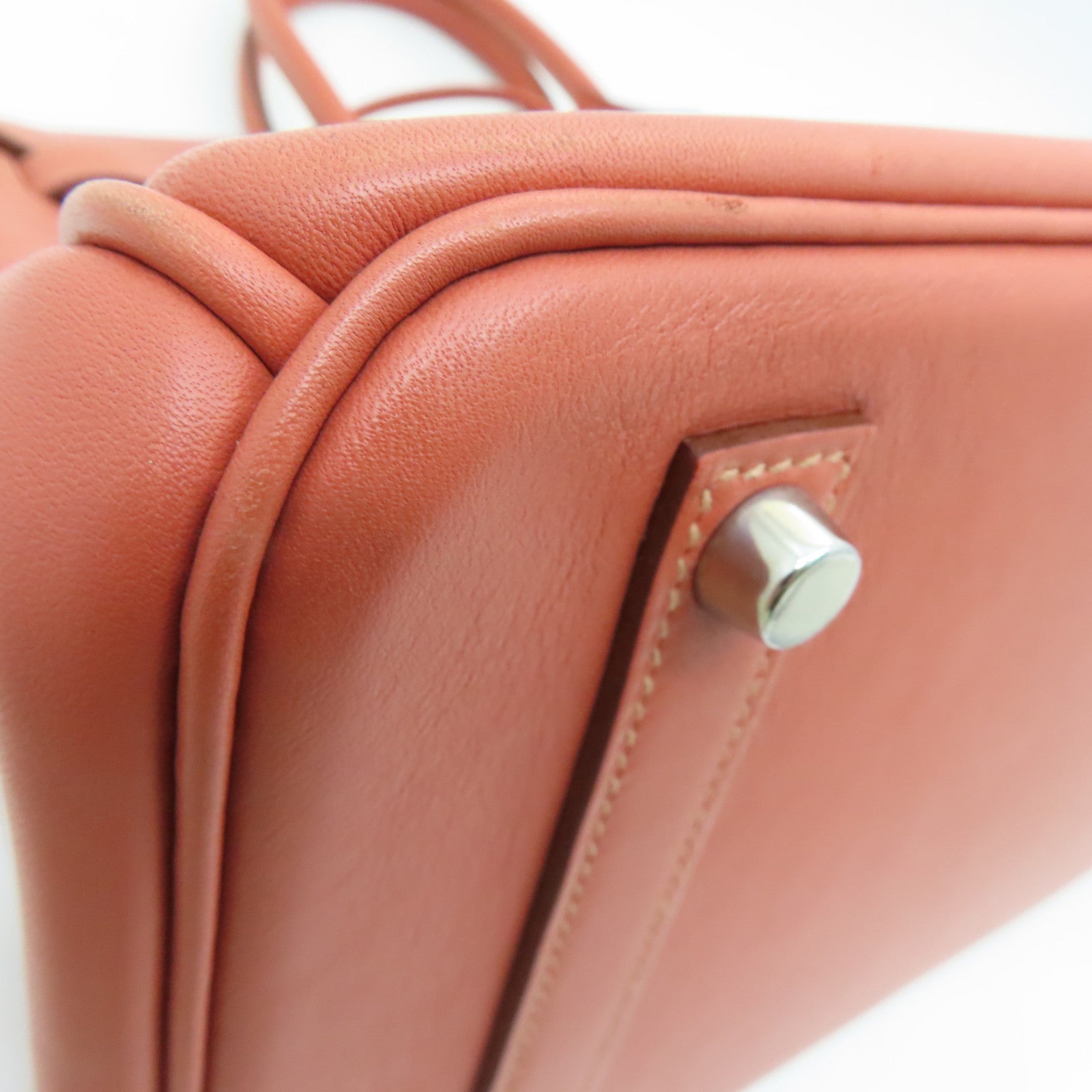 HERMES [Sharp Discount] Swift Leather Birkin 35 Silver Buckle Hand Bag Rosy