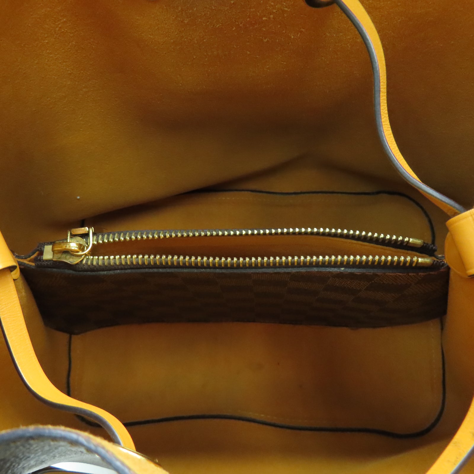 LOUIS VUITTON Damier Neonoe金扣肩背袋棕色