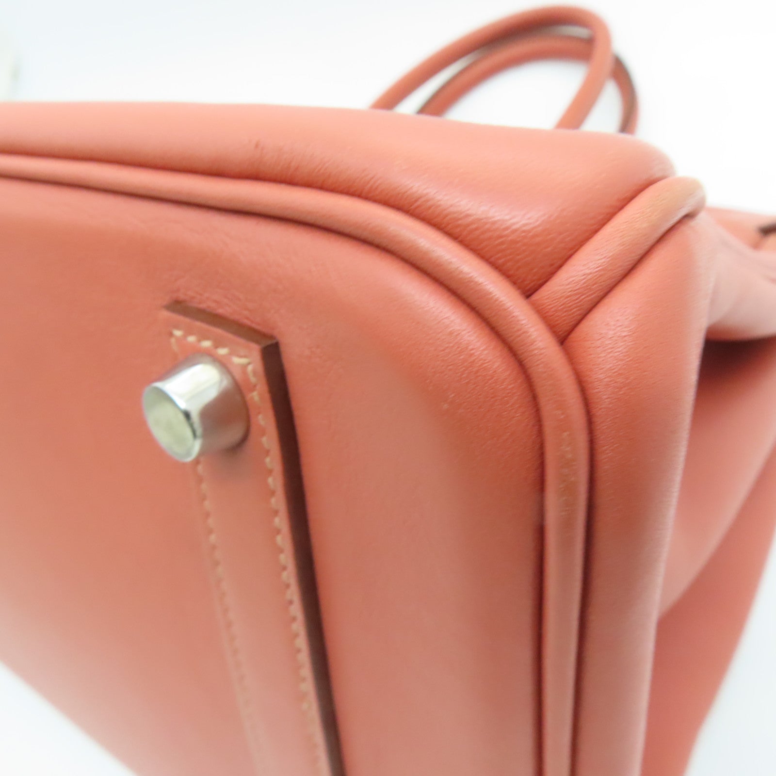 HERMES [Sharp Discount] Swift Leather Birkin 35 Silver Buckle Hand Bag Rosy