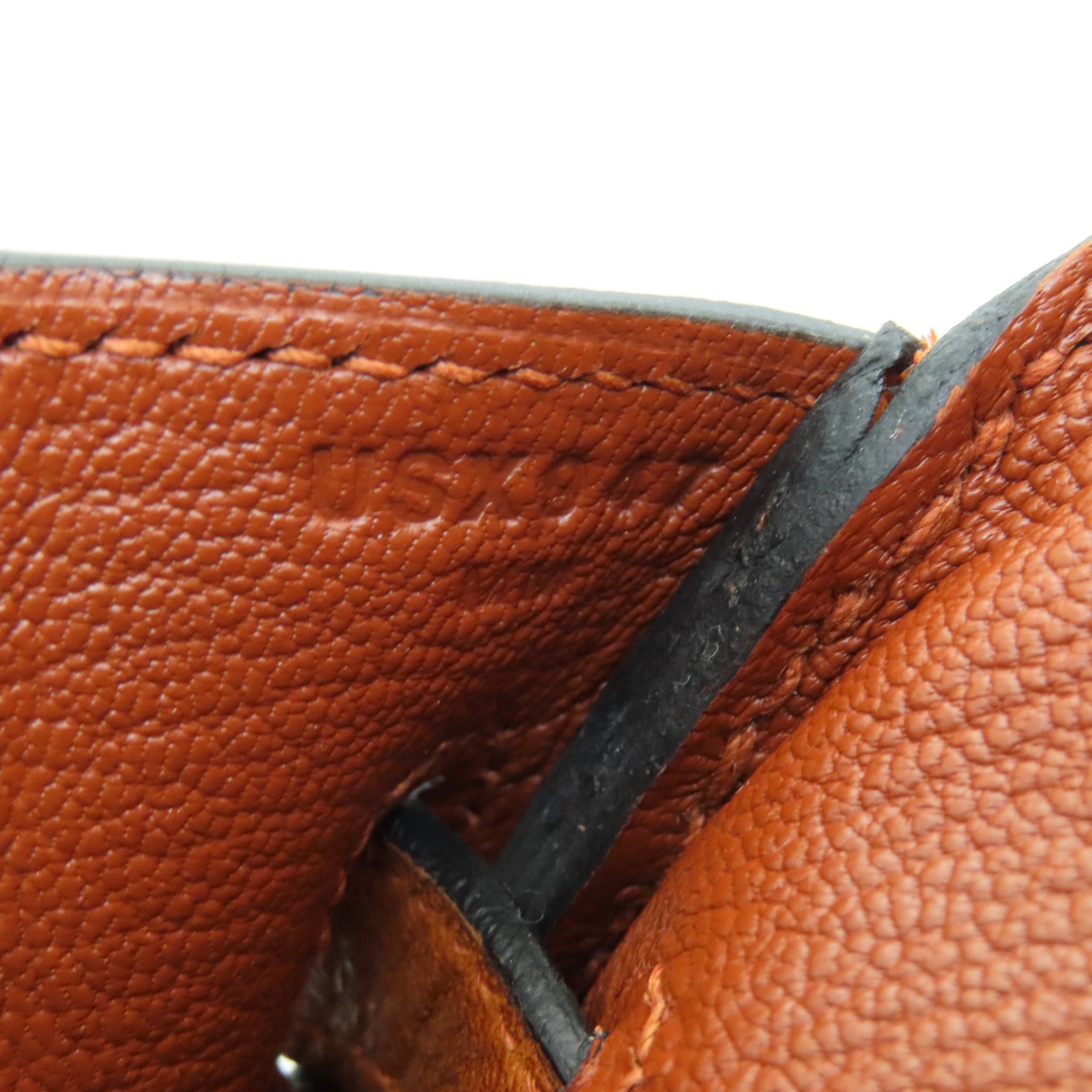 HERMES Vache皮革Birkin 30金扣手挽袋铜色