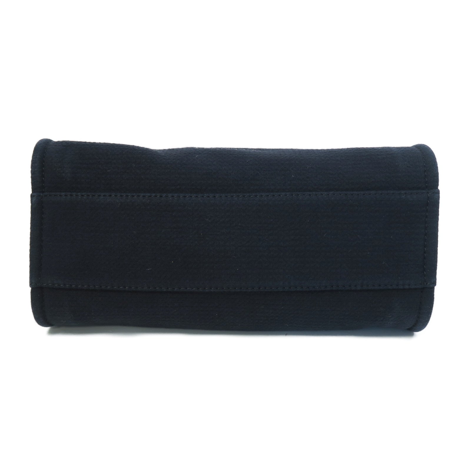 CHANEL 帆布/皮革2 Way Shoulder銀扣手挽肩背兩用袋黑色