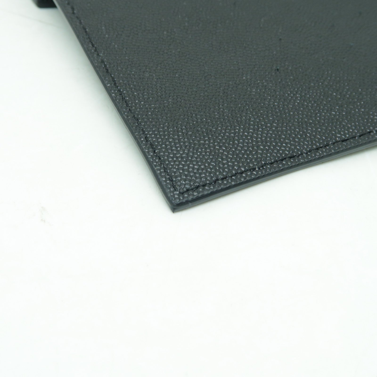 SAINT LAURENT 牛皮皮革Pouch金扣手拿包黑色