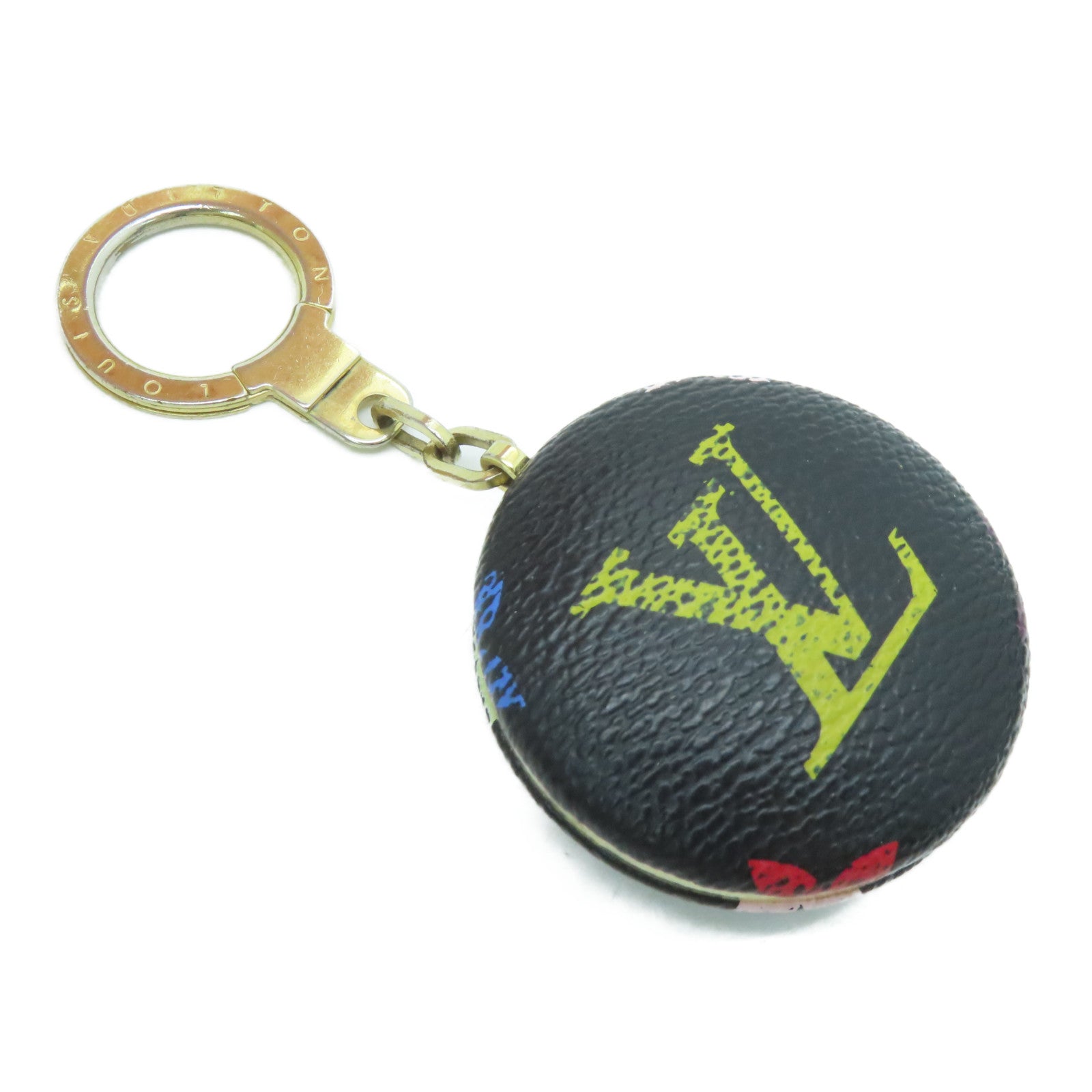 LOUIS VUITTON Monogram Multicolore Key Holder Keychain / Ornament Black / Color