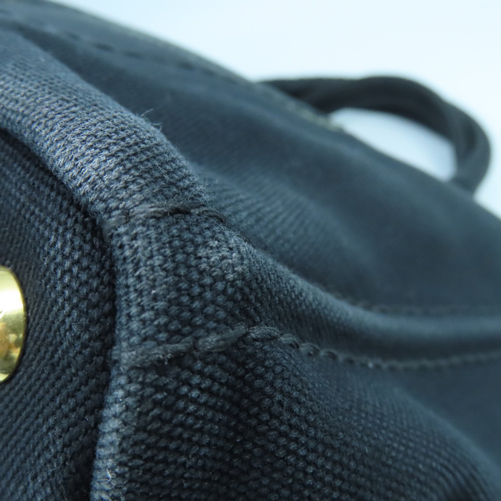 PRADA Canvas 2way Shoulder Bag Gold Buckle Handle Shoulder Bag Black