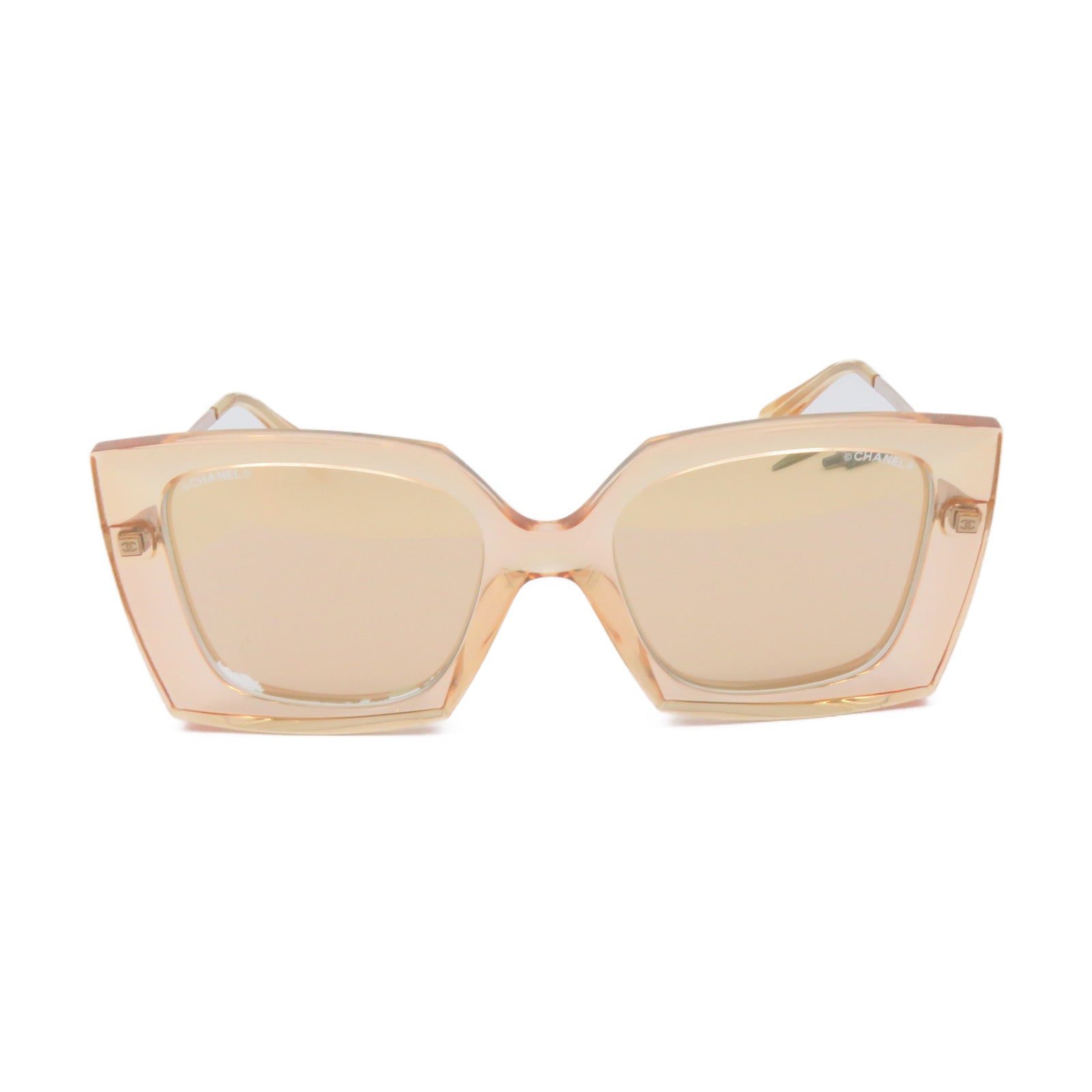 CHANEL PVC Sunglasses太陽眼鏡金色/粉紅色