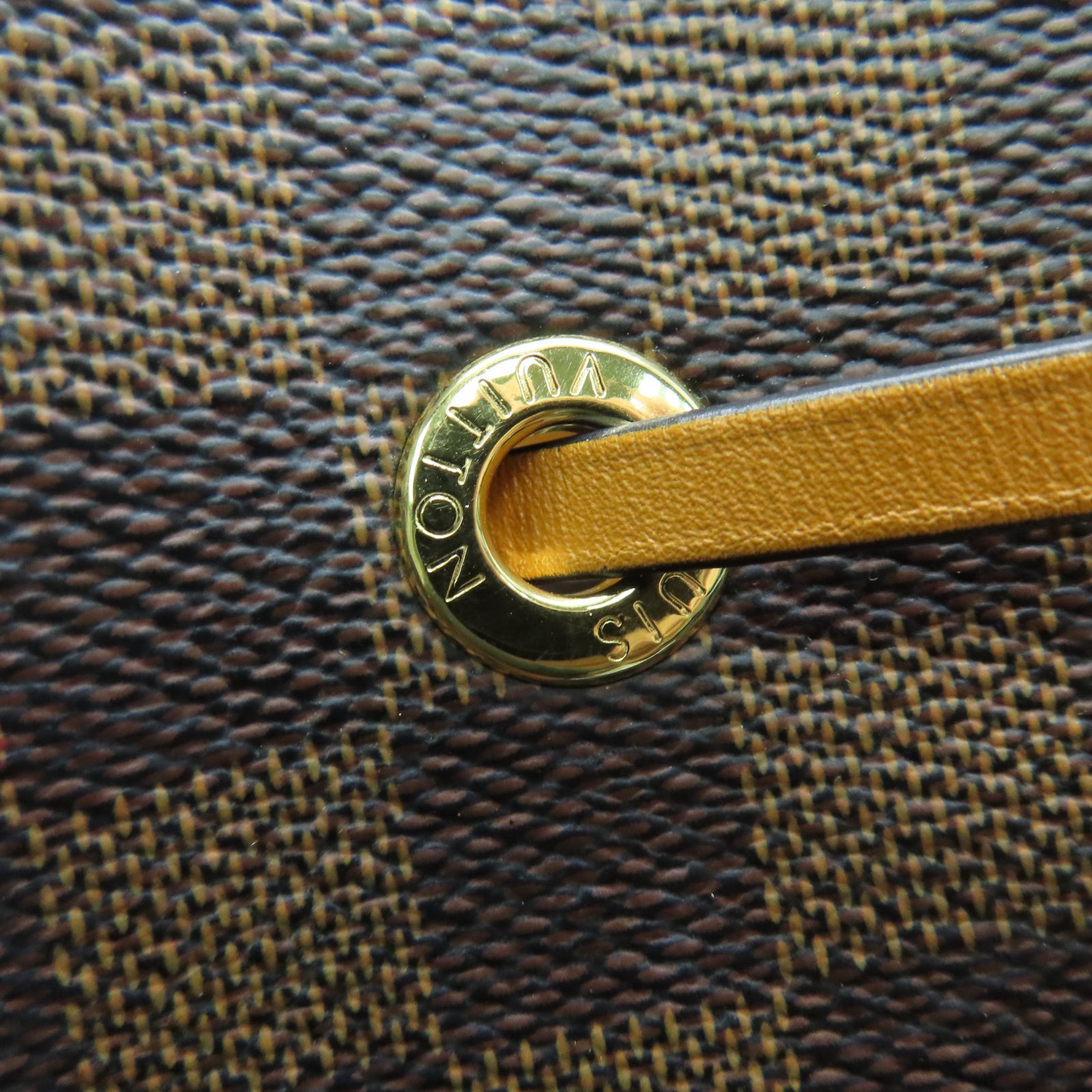 LOUIS VUITTON Damier Neonoe金扣肩背袋棕色