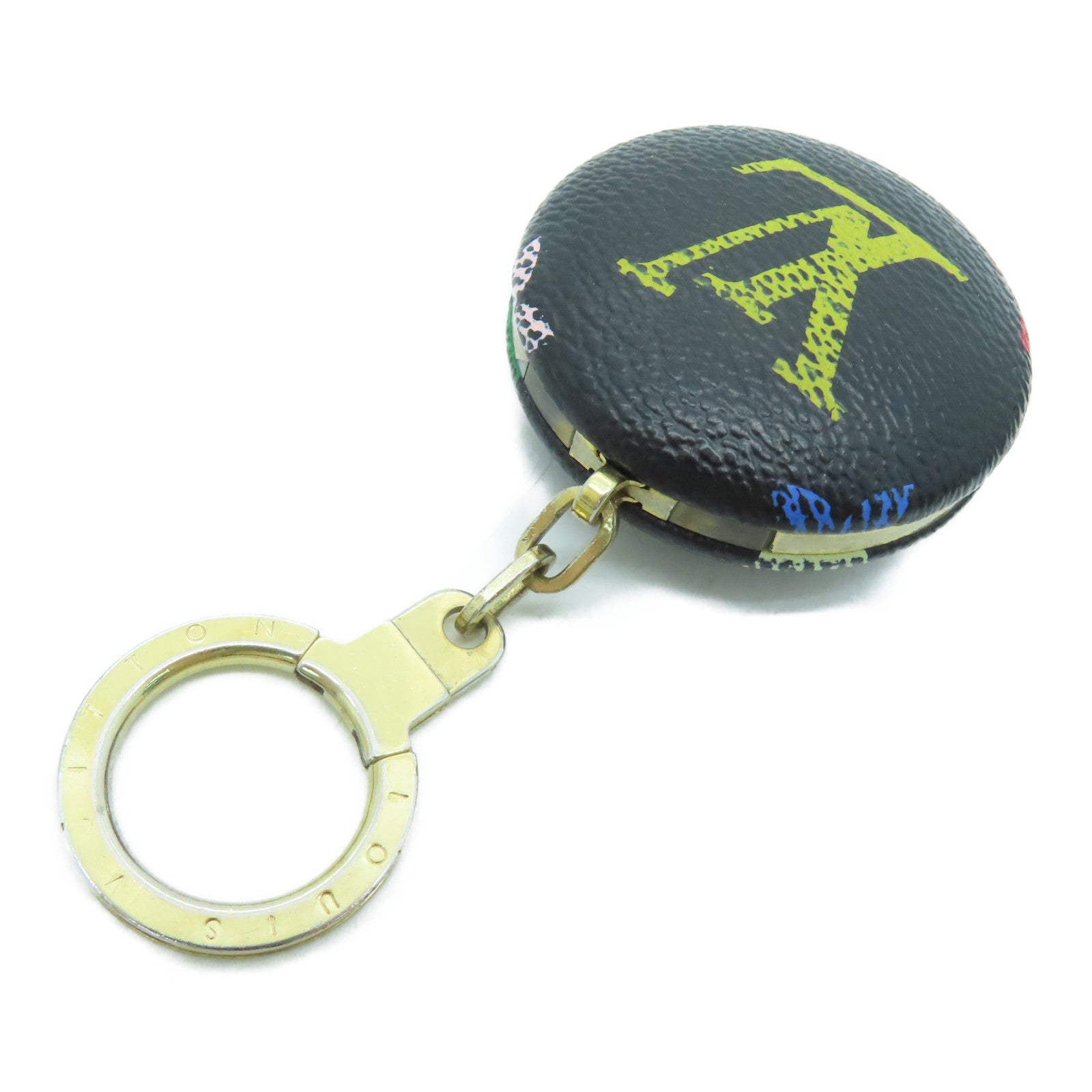 LOUIS VUITTON Monogram Multicolore Key Holder Keychain / Ornament Black / Color