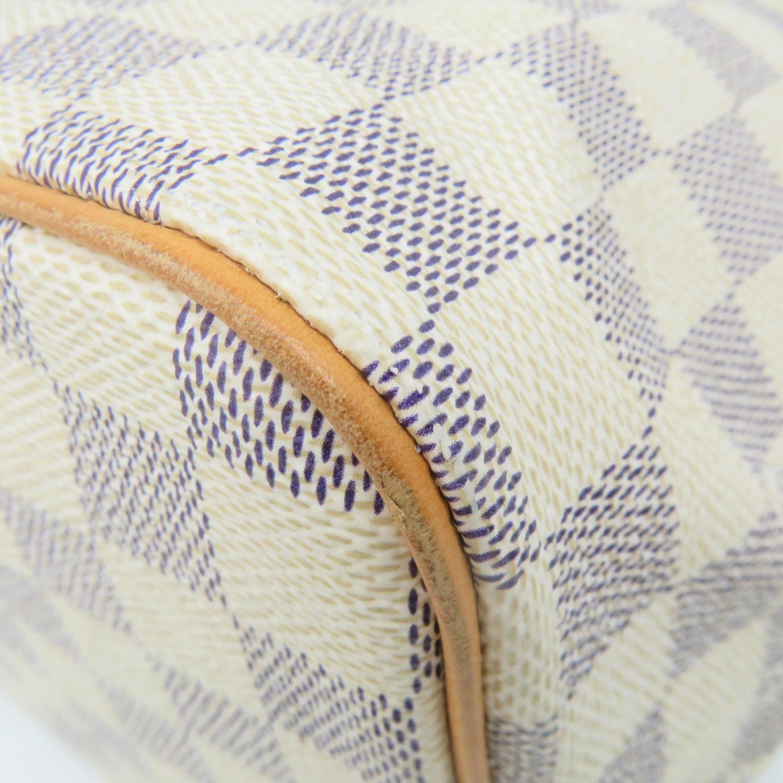 LOUIS VUITTON Damier Azur Saleya PM Hand Bag off-white