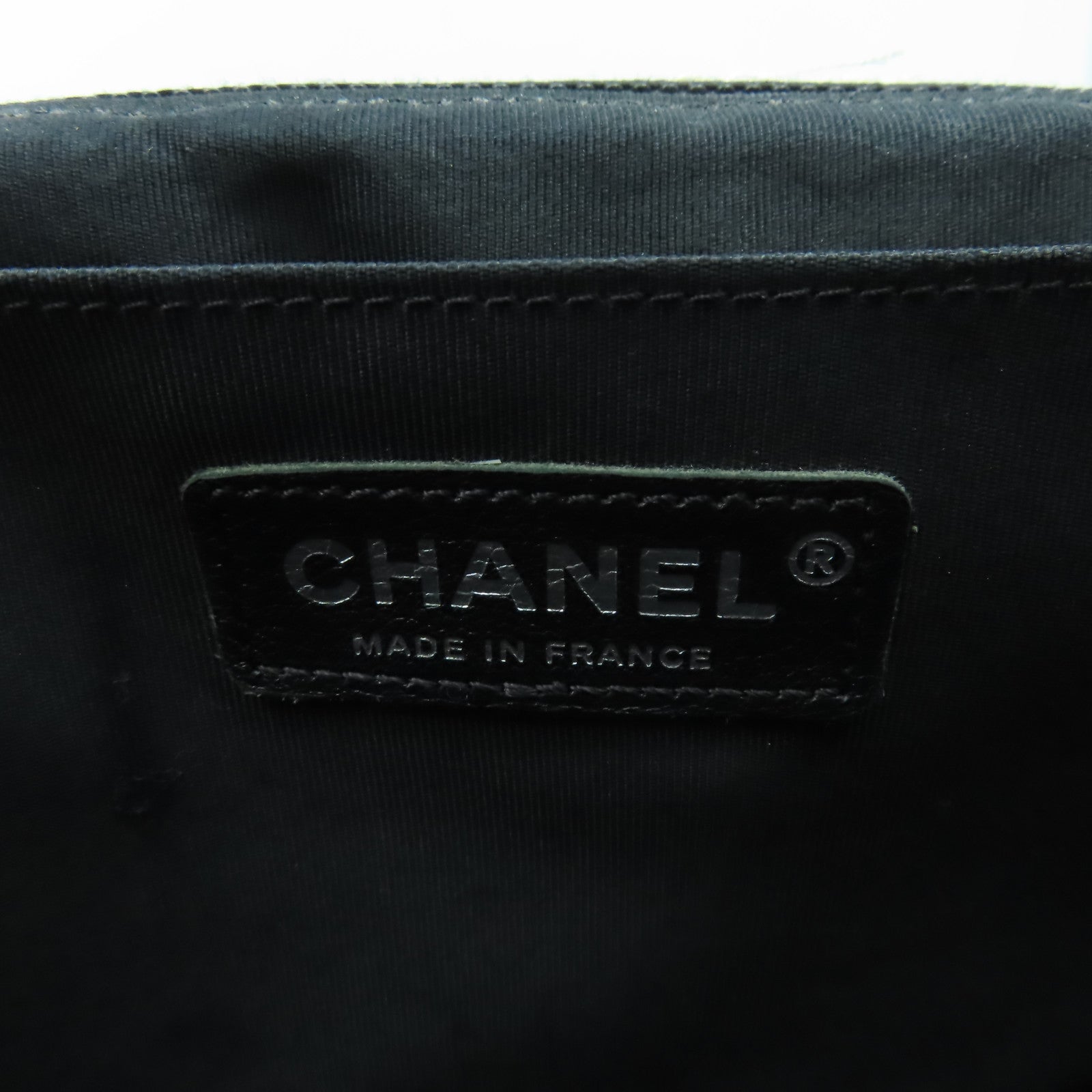 CHANEL Tweed斜紋軟呢Chain Shoulder Bag銀扣鏈帶肩背袋黑色/白色