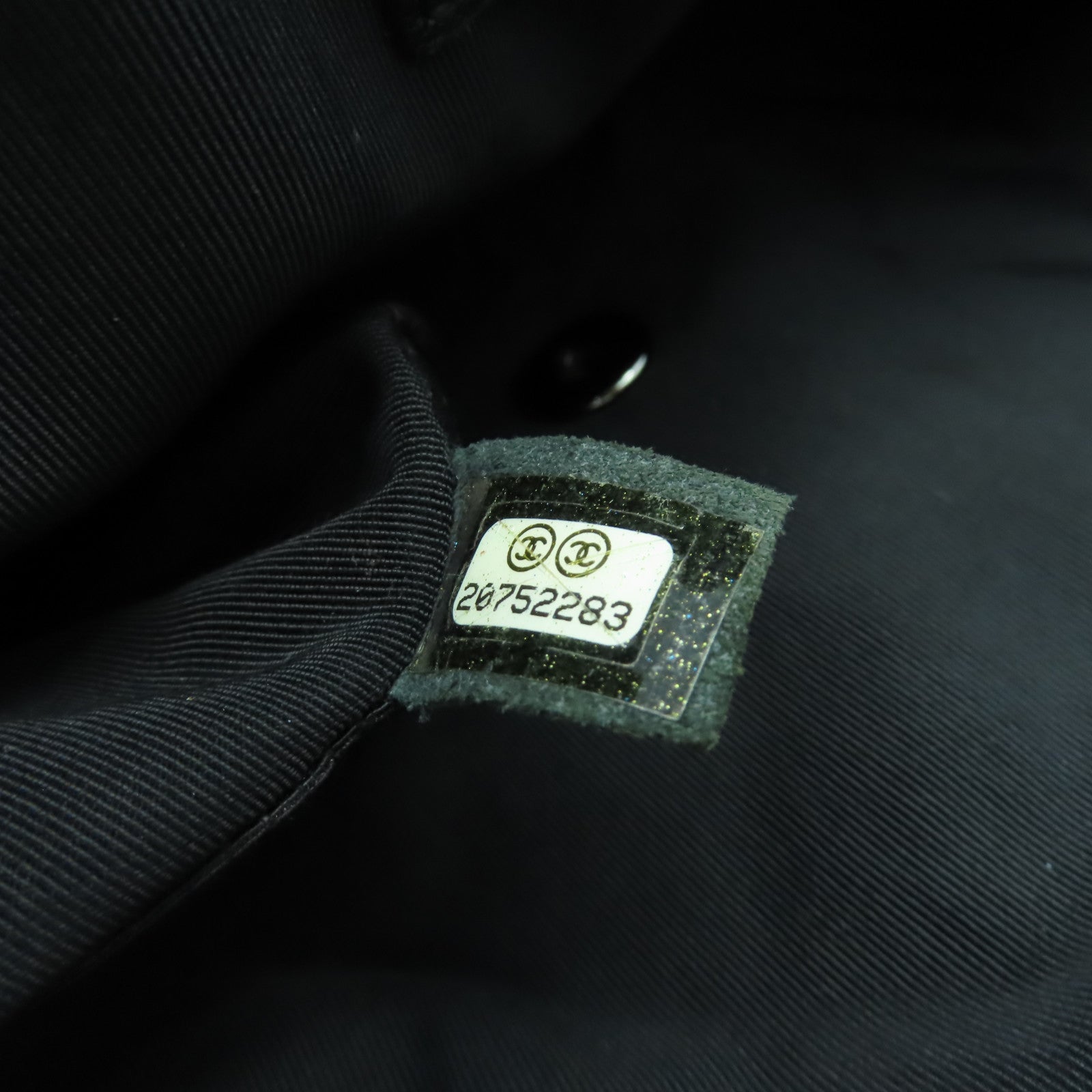 CHANEL Tweed斜紋軟呢Chain Shoulder Bag銀扣鏈帶肩背袋黑色/白色