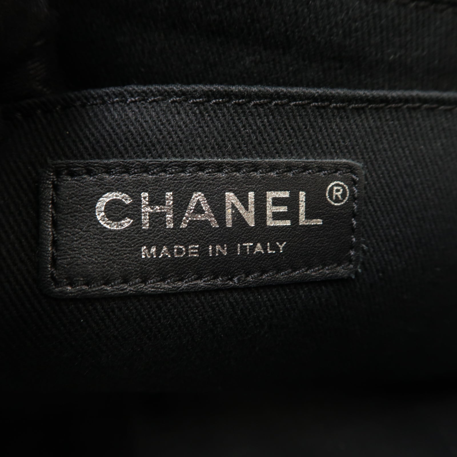 CHANEL 菱格Caviar皮革Chain Shoulder銀扣鏈帶肩背袋灰色