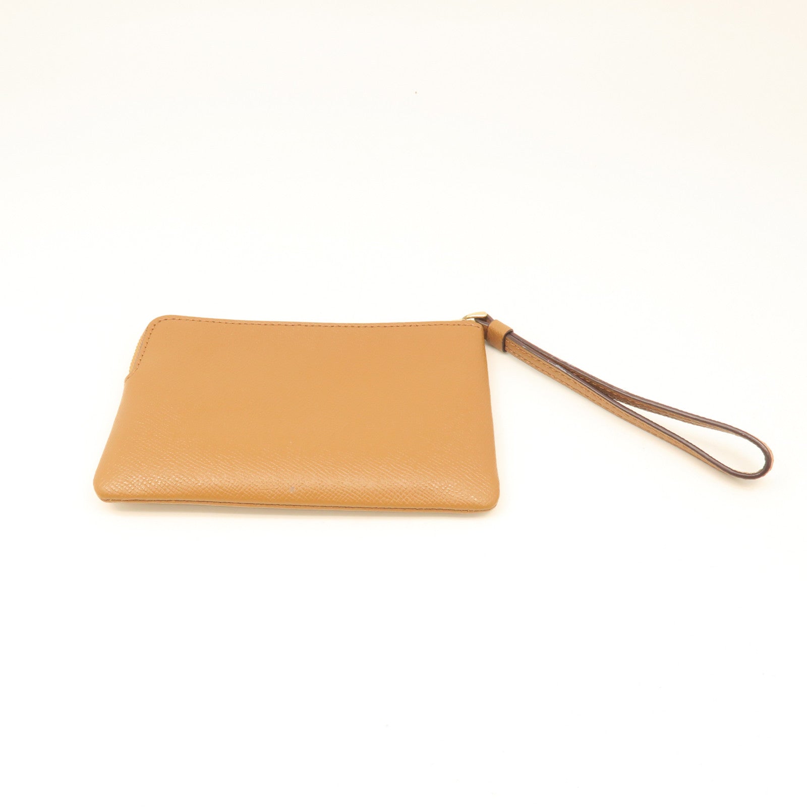 COACH Cowhide Leather Pouch Clutch Brown