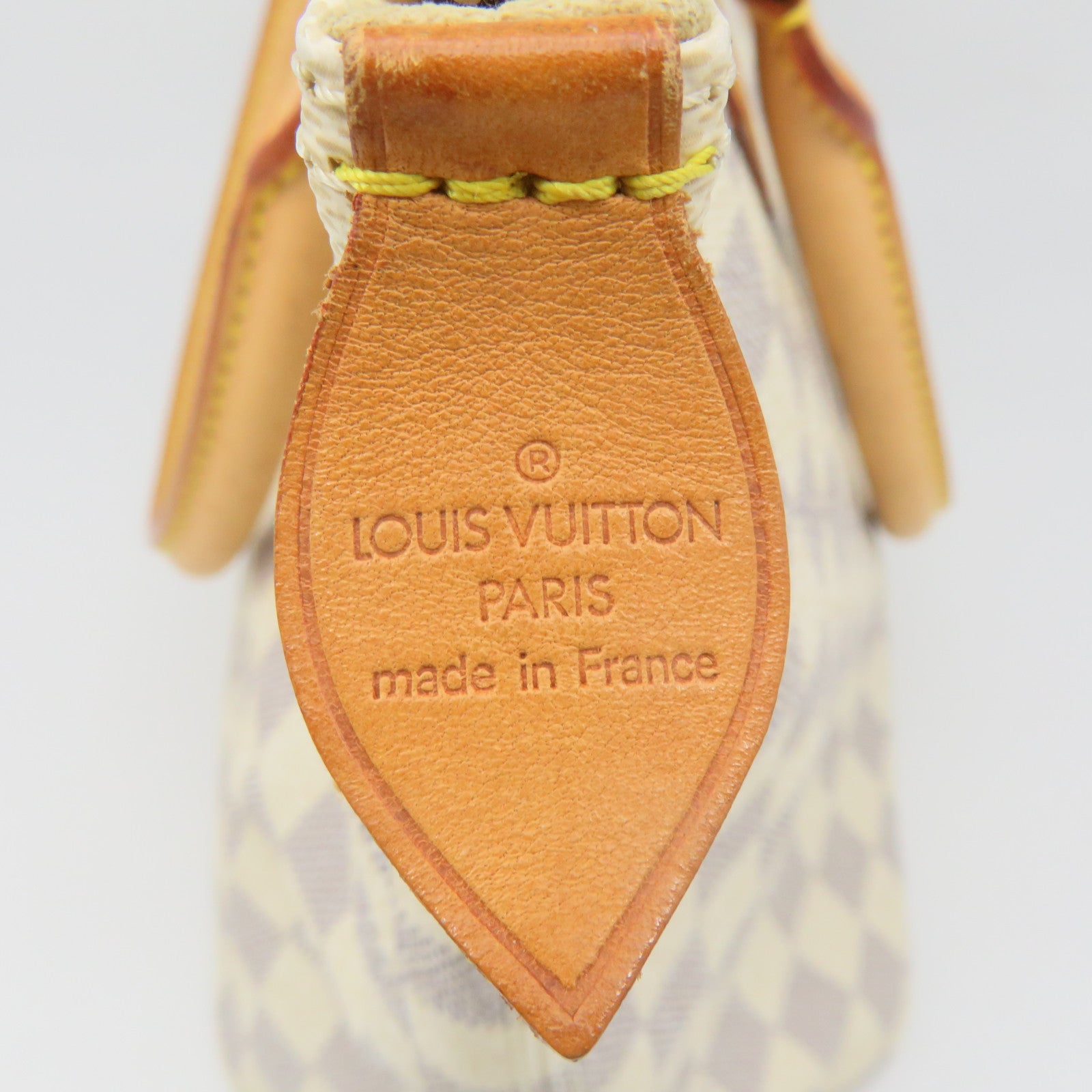 LOUIS VUITTON Damier Azur Saleya PM Hand Bag off-white