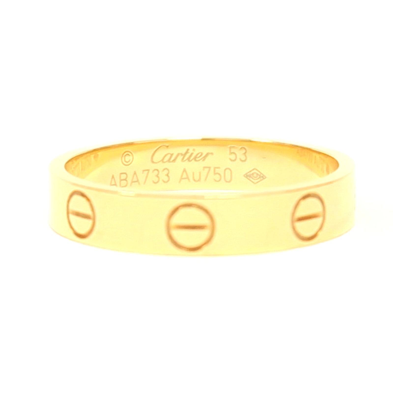 CARTIER 18K黃金Love Ring戒指#53/US#6.25