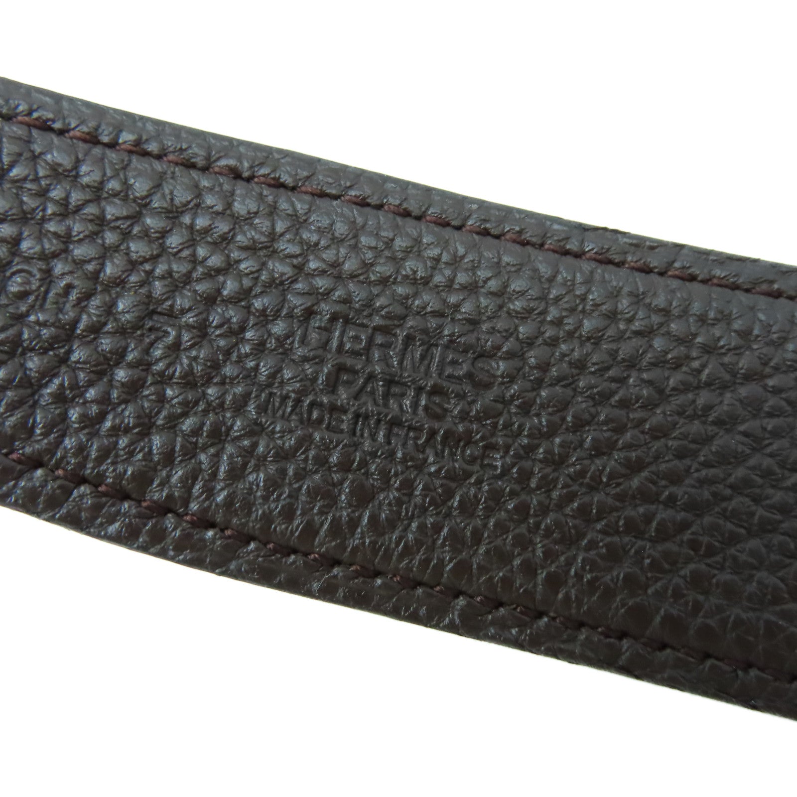 HERMES 【激減優惠】Togo皮革/Box Calf皮革Belt 90cm銀扣皮帶黑色/啡色