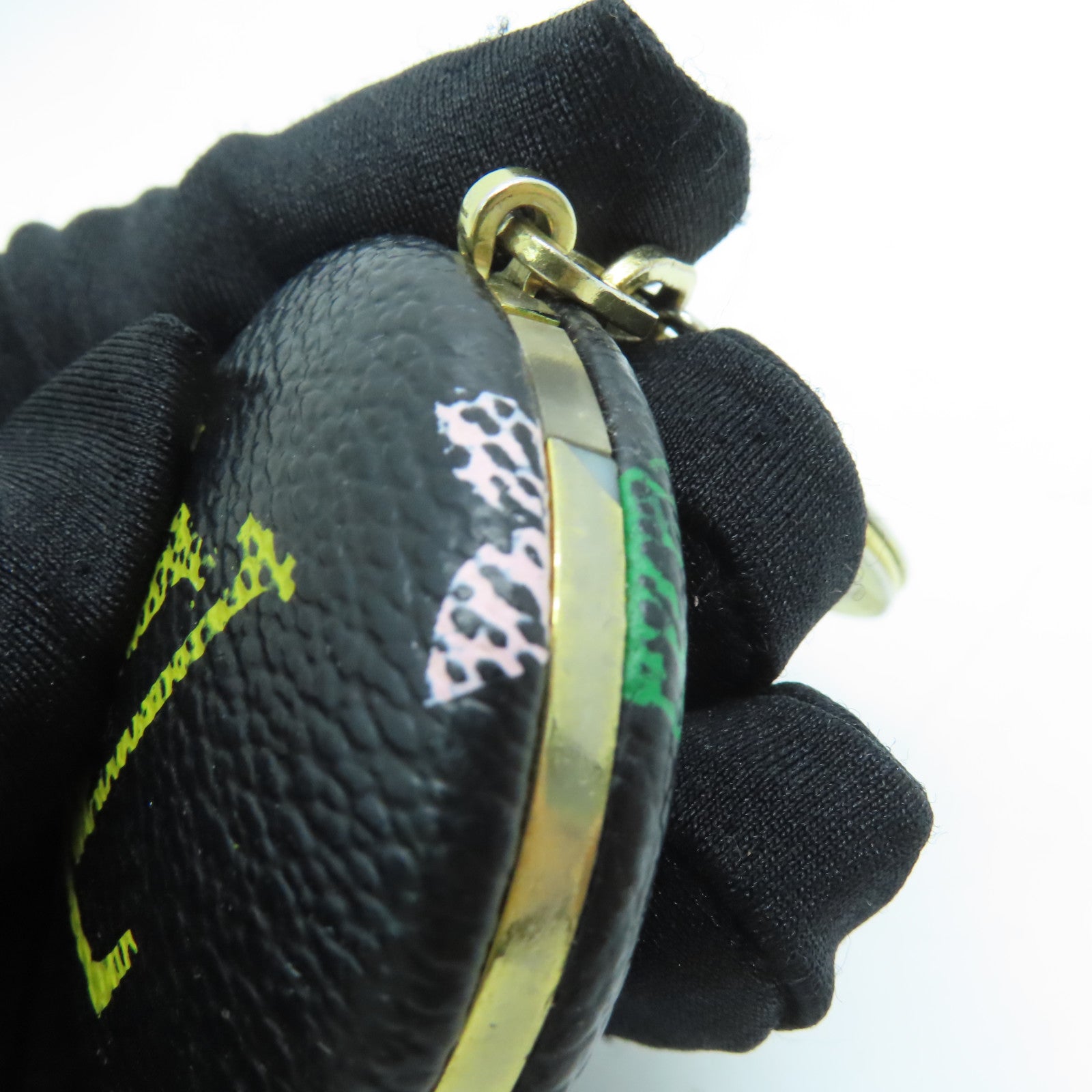 LOUIS VUITTON Monogram Multicolore Key Holder Keychain / Ornament Black / Color