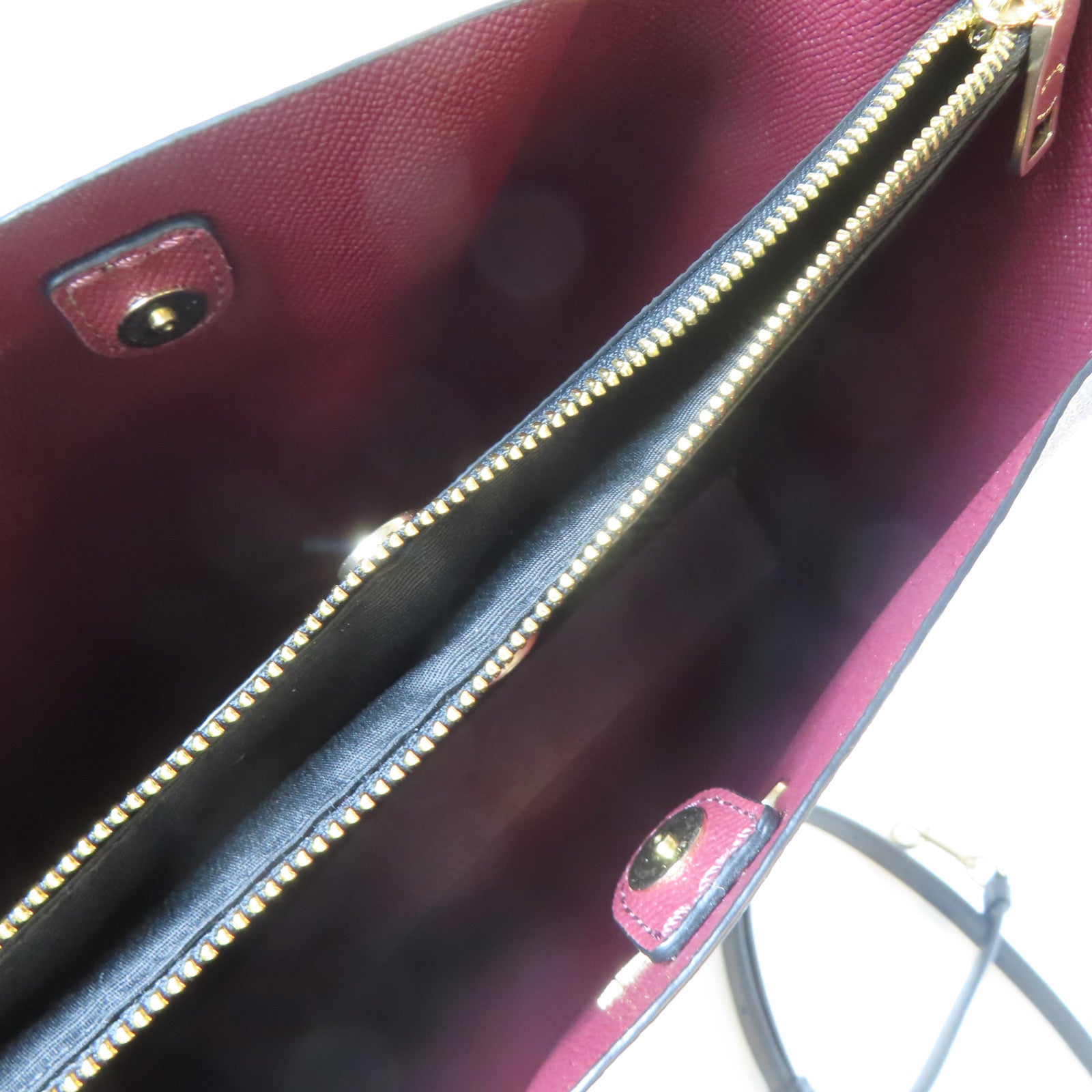 COACH 塗層帆布2way Shoulder Bag金扣手挽肩背兩用袋棕色