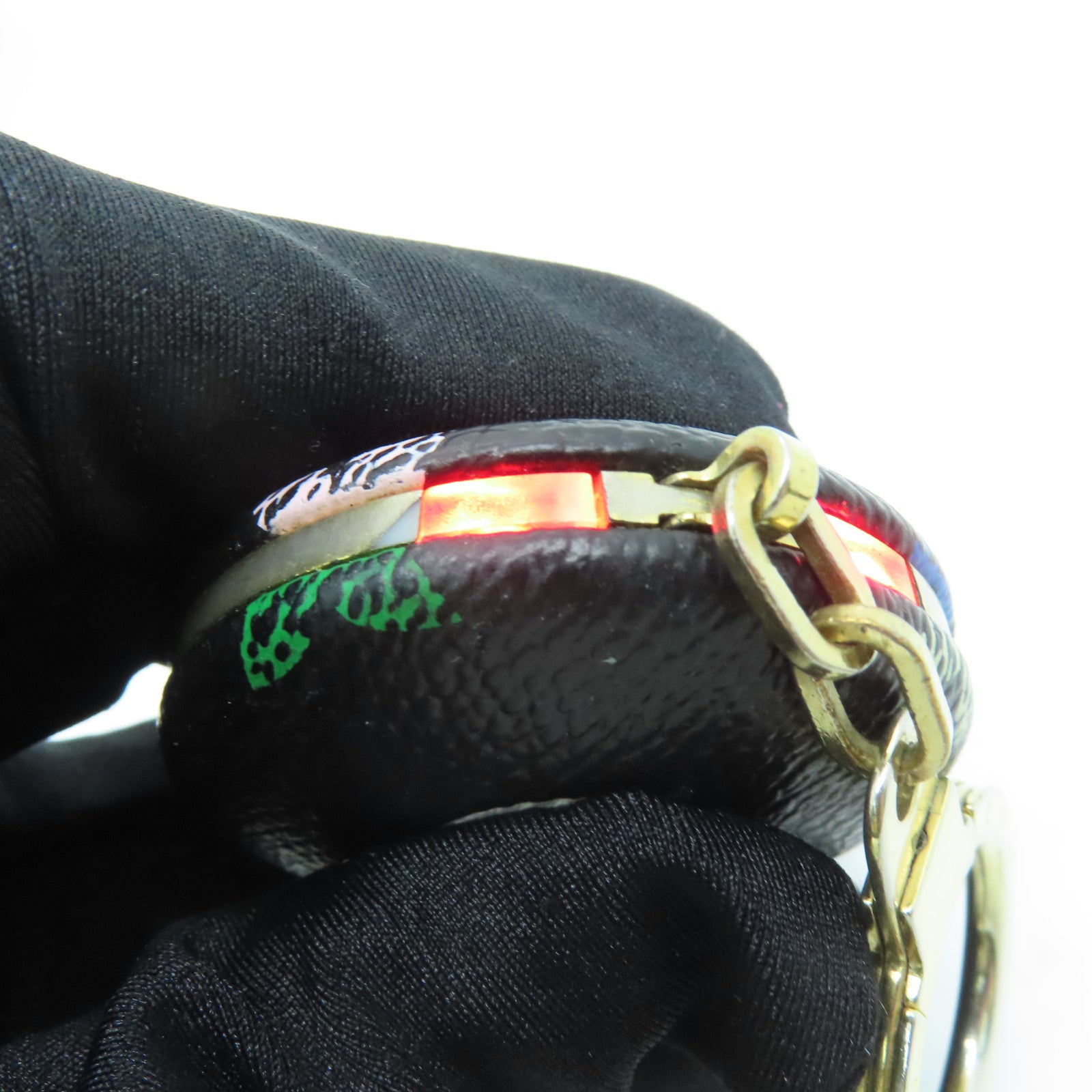 LOUIS VUITTON Monogram Multicolore Key Holder Keychain / Ornament Black / Color