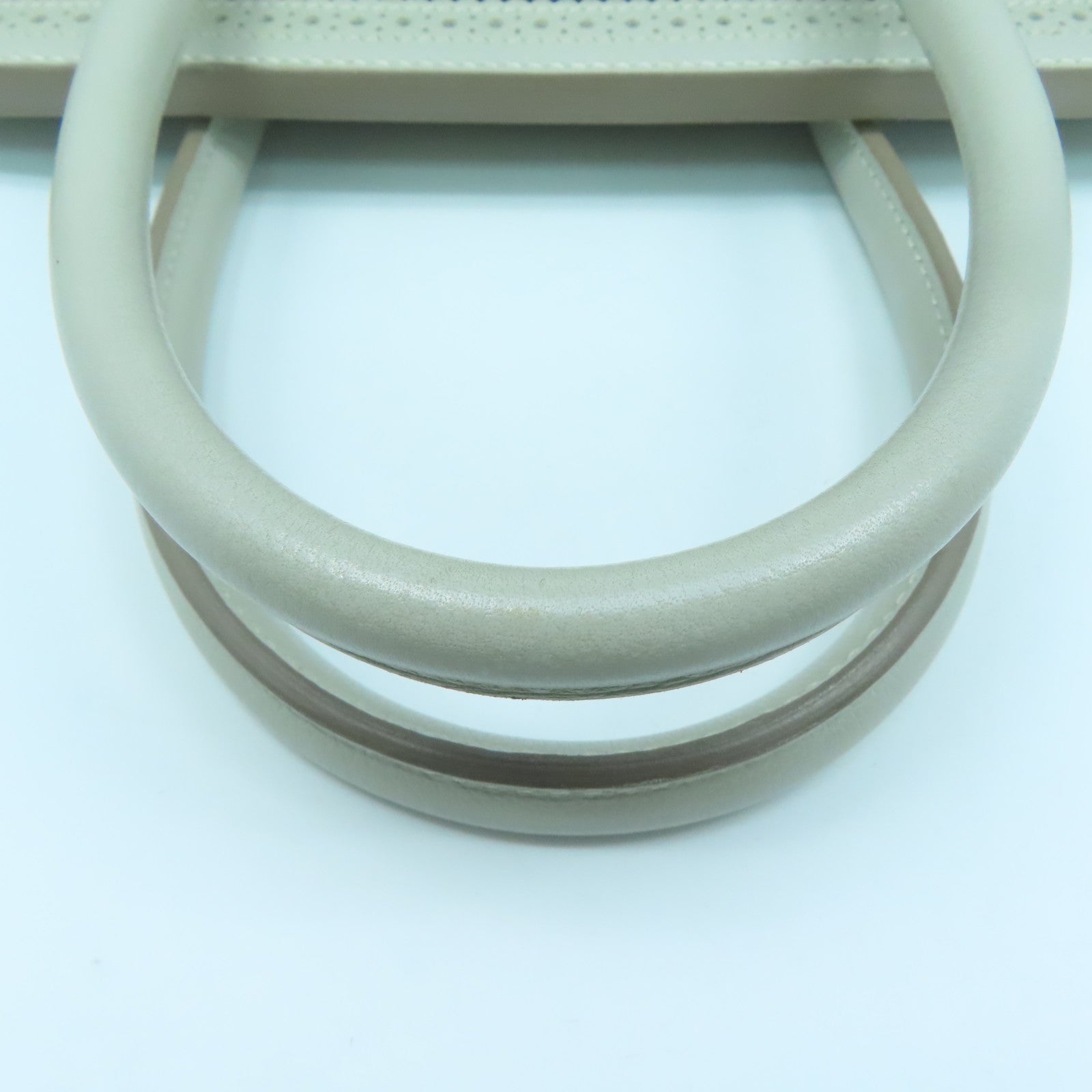 HERMES Clemence皮革/麂皮皮革Birkin 35 Ghillies銀扣手挽袋灰色