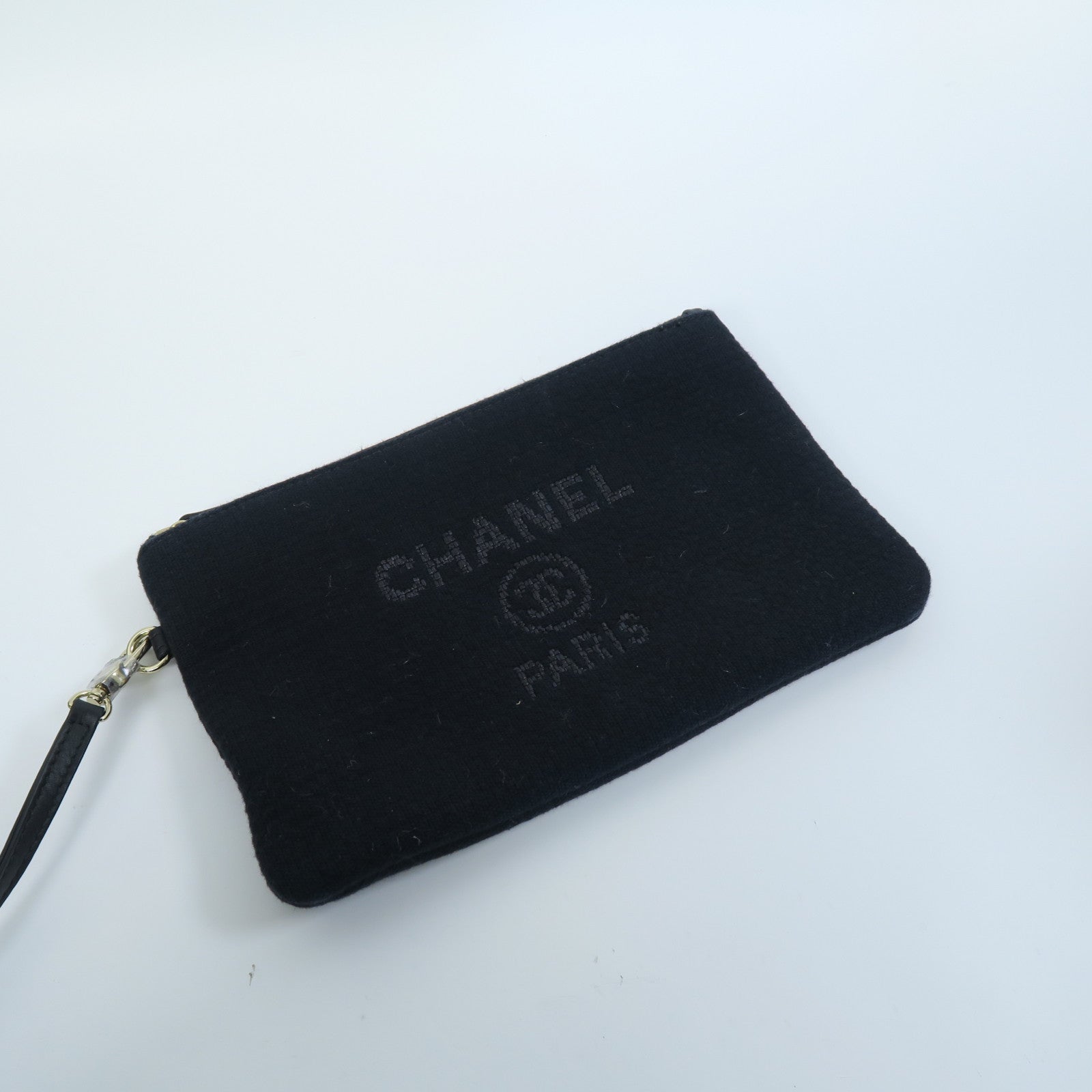 CHANEL 帆布/皮革2 Way Shoulder銀扣手挽肩背兩用袋黑色