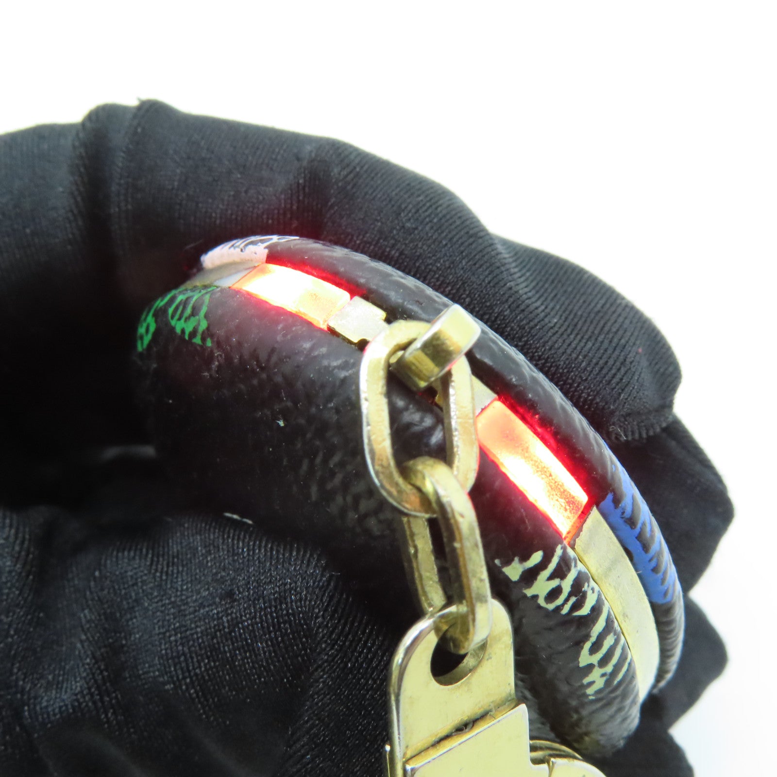 LOUIS VUITTON Monogram Multicolore Key Holder Keychain / Ornament Black / Color
