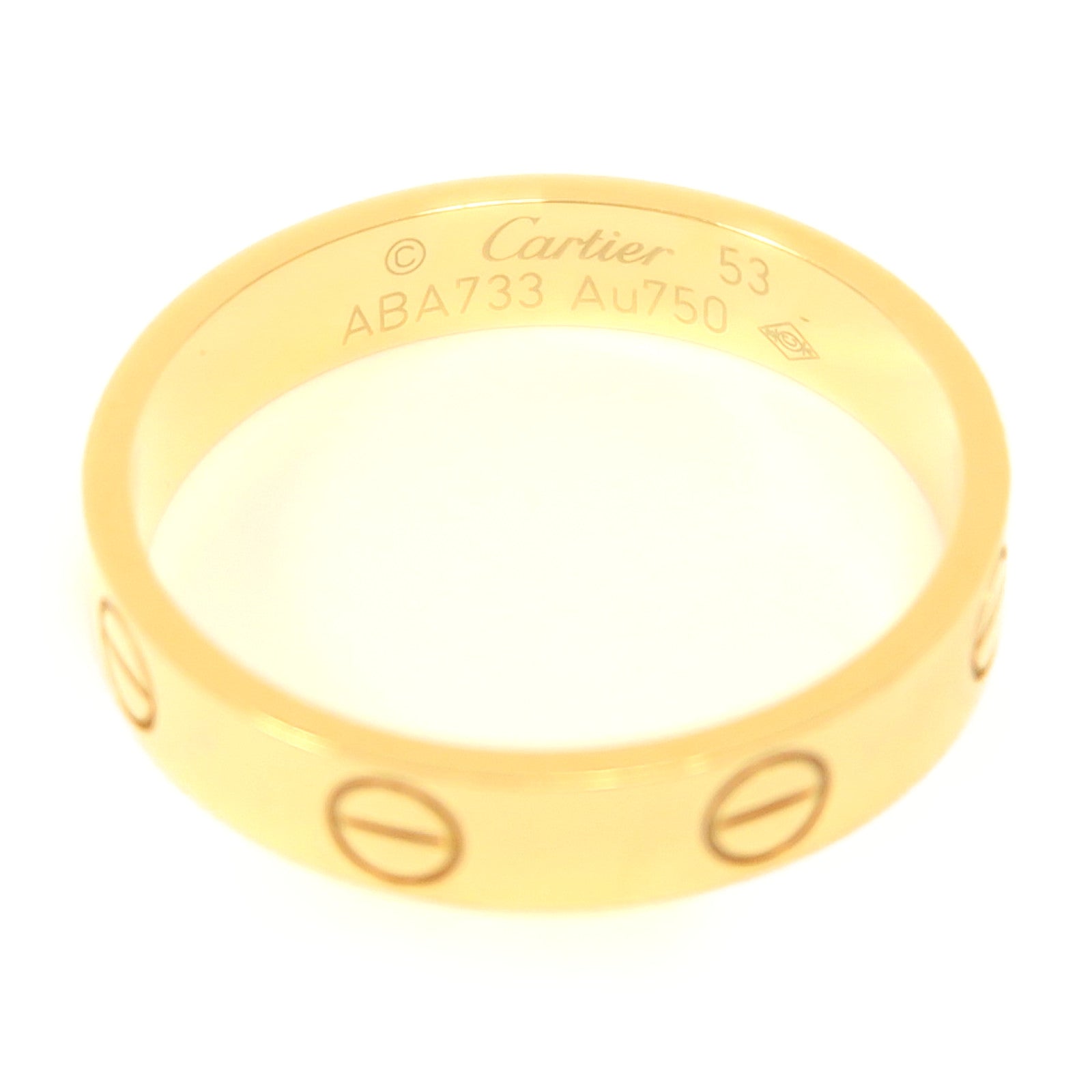 CARTIER 18K黃金Love Ring戒指#53/US#6.25