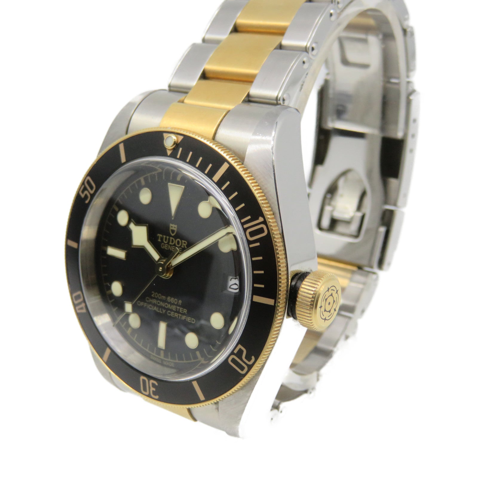 TUDOR BLACK BAY S&amp;G Watch 18K黄金/不锈钢自动机芯手表黑色