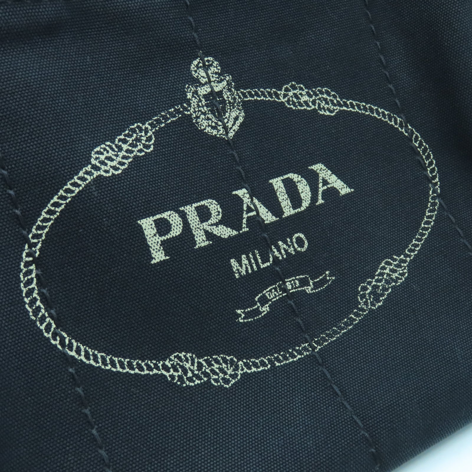 PRADA Canvas 2way Shoulder Bag Gold Buckle Handle Shoulder Bag Black