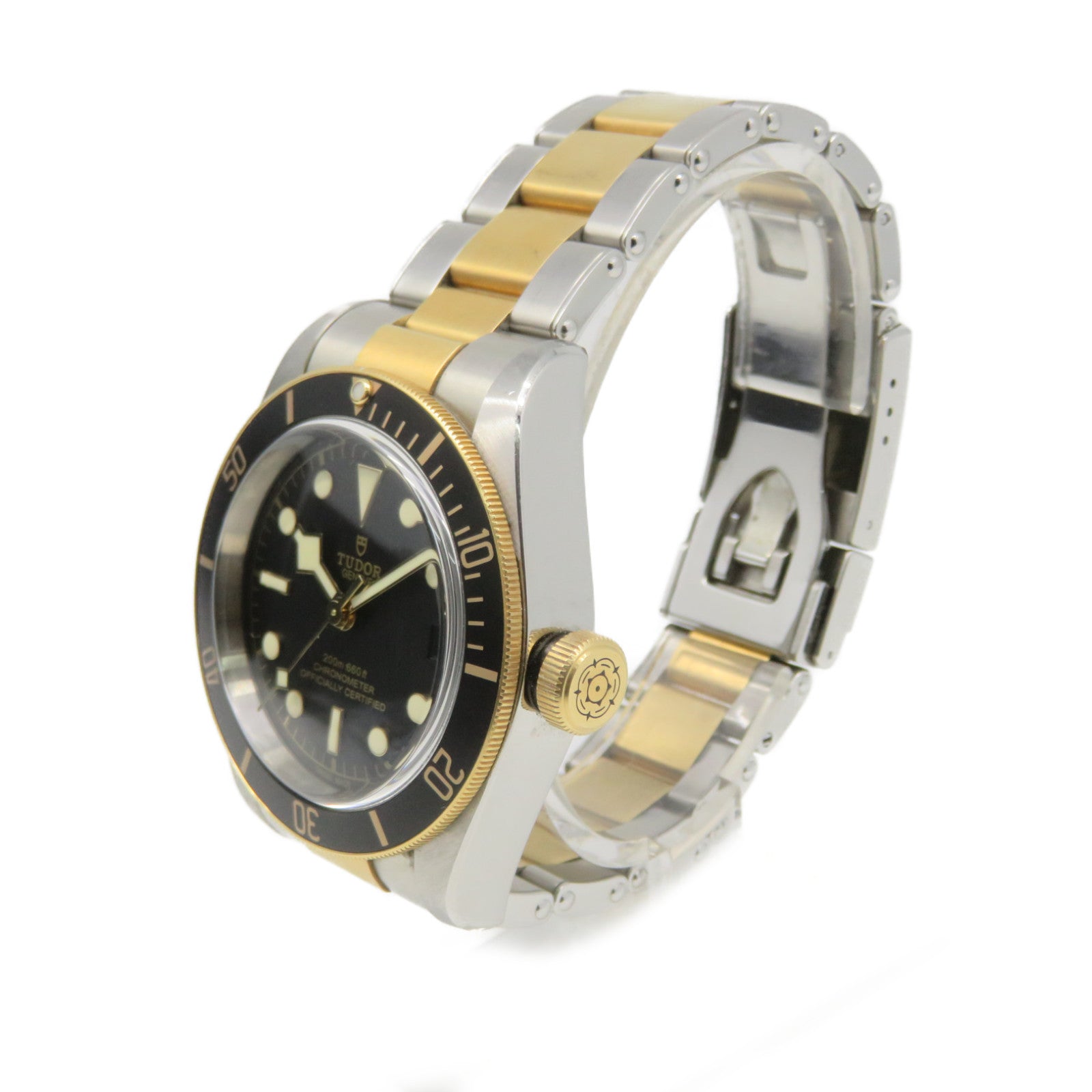 TUDOR BLACK BAY S&amp;G Watch 18K黄金/不锈钢自动机芯手表黑色