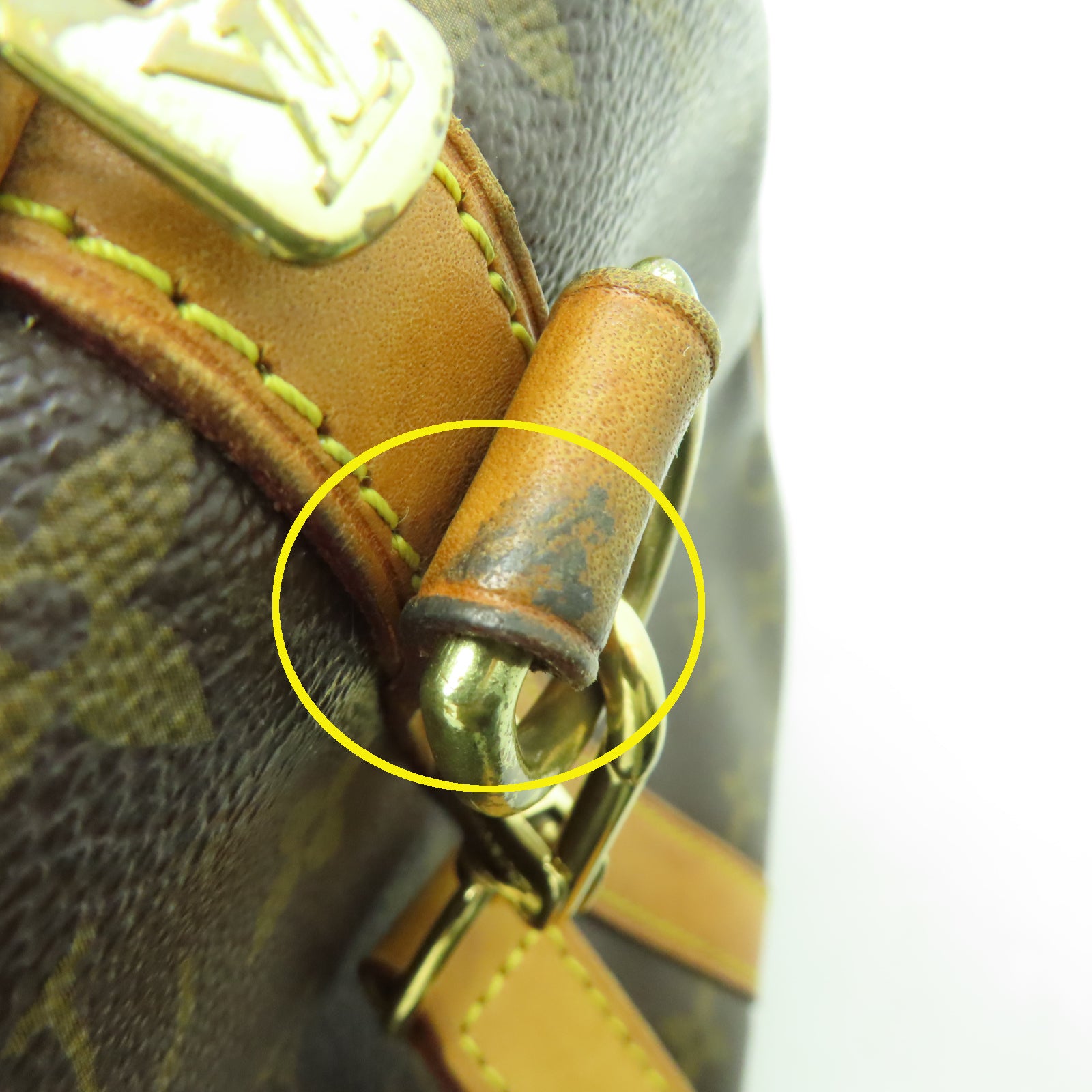 LOUIS VUITTON Monogram Speedy Bandouliere 30金扣手挽肩背兩用袋啡色