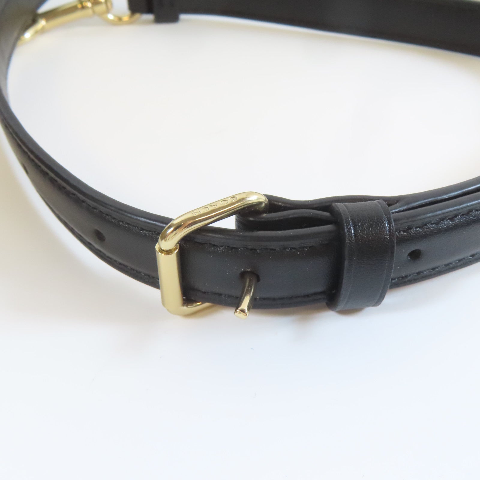 COACH 塗層帆布2way Shoulder Bag金扣手挽肩背兩用袋棕色