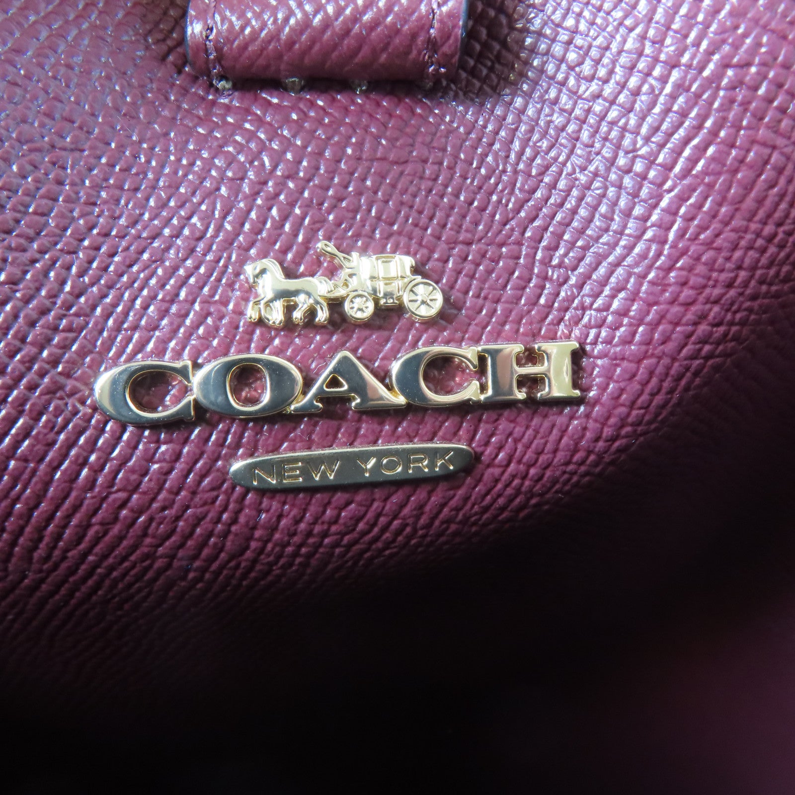 COACH 塗層帆布2way Shoulder Bag金扣手挽肩背兩用袋棕色