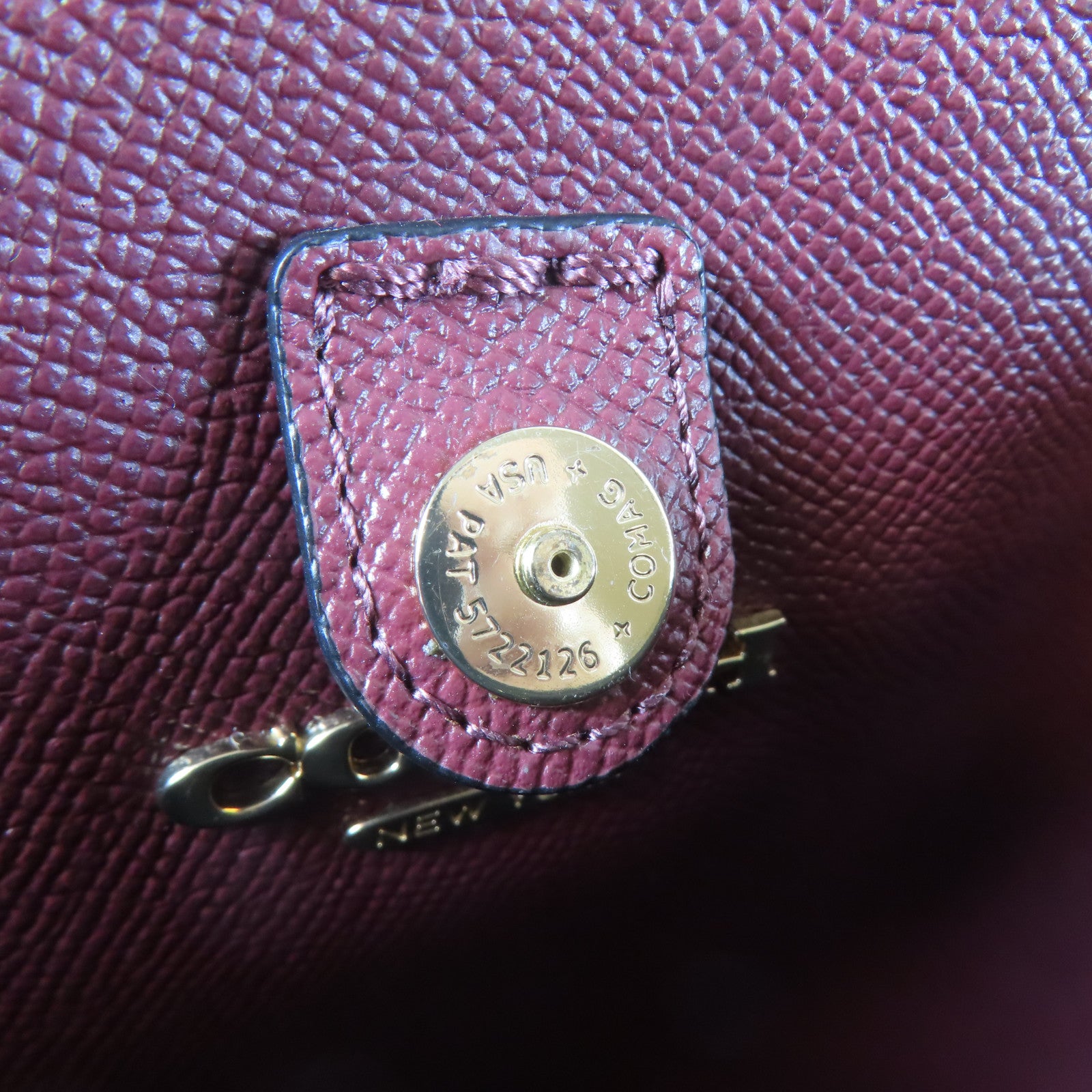 COACH 塗層帆布2way Shoulder Bag金扣手挽肩背兩用袋棕色