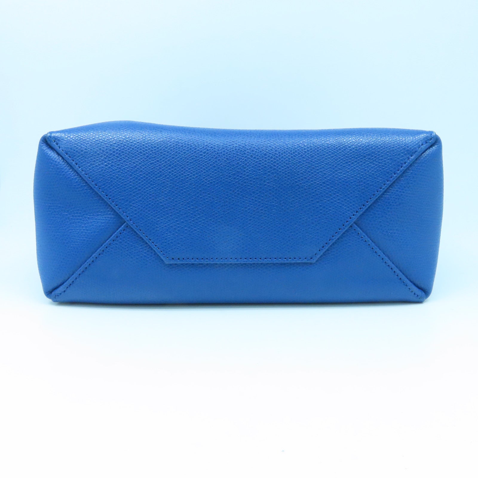 CELINE cowhide leather Shoulder Bag gold buckle shoulder bag blue
